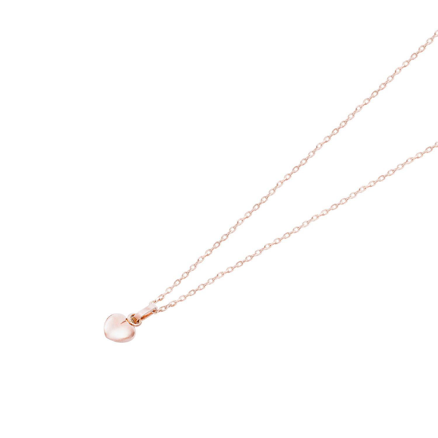 Colgante Corazon en Oro Miel 18kt Inflado-2