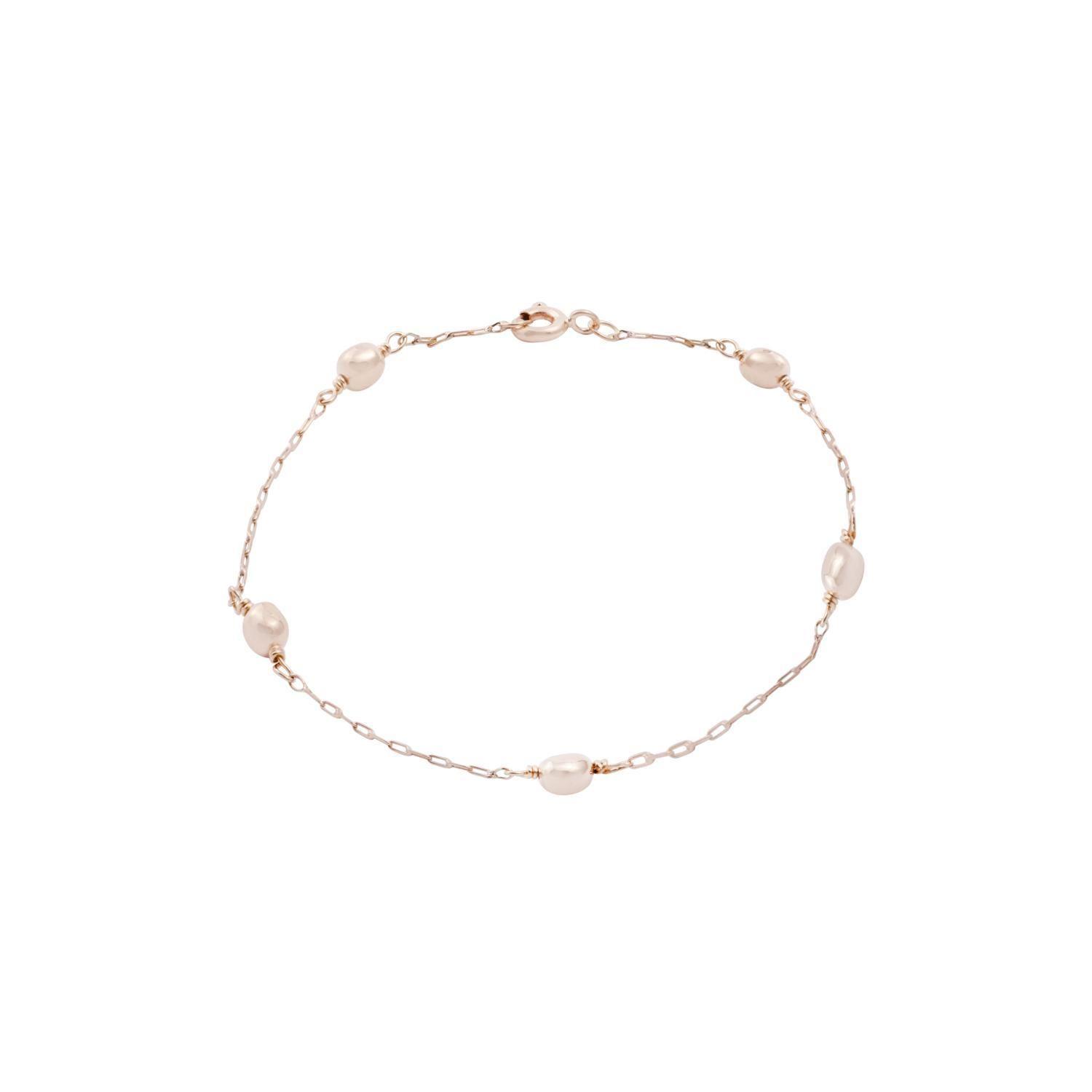 Pulsera Oro Miel 18kt Bolita-2