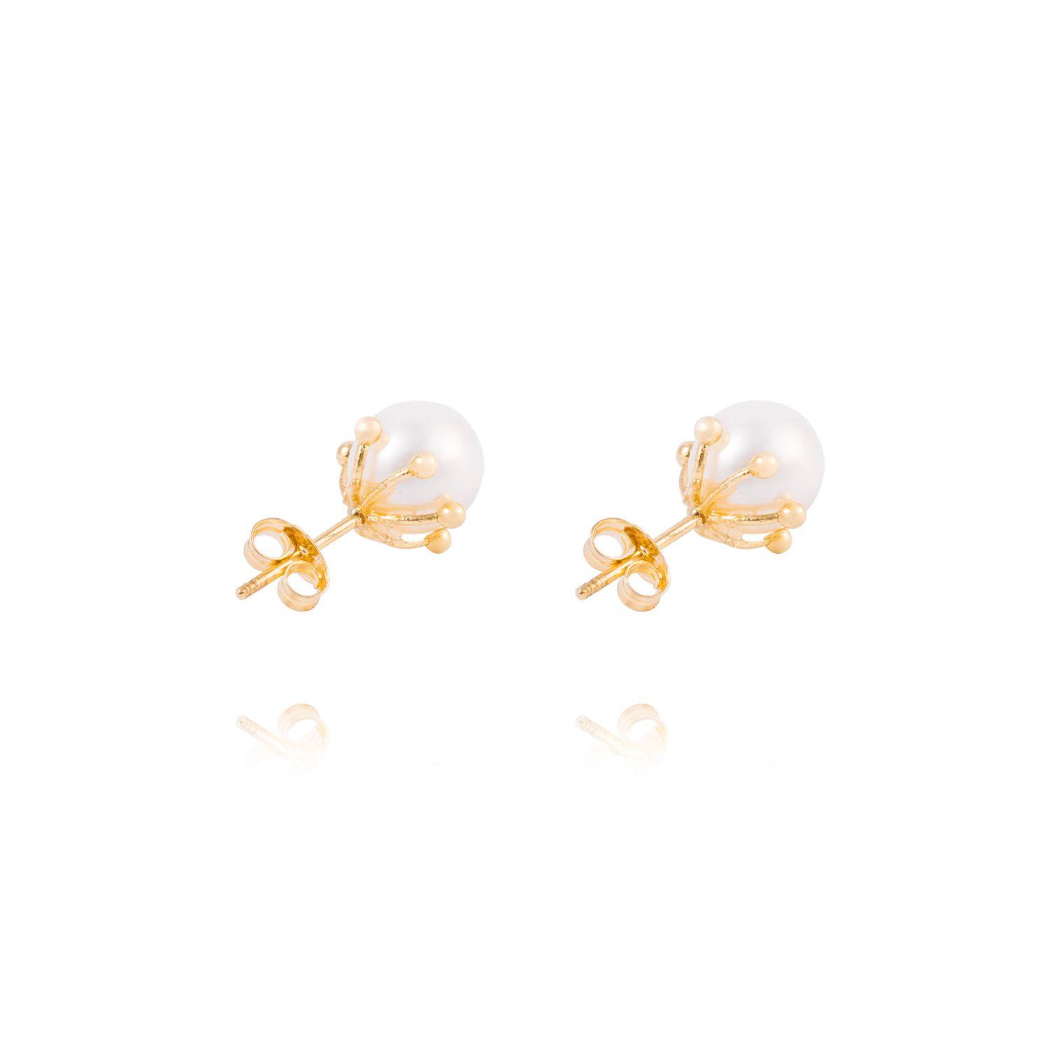 Aros de Oro 18kt PC Perla de 7,0mm-2