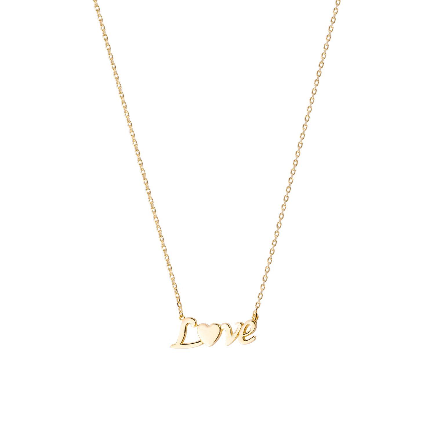 Collar Oro Amarillo 18kt Modelo Love-2