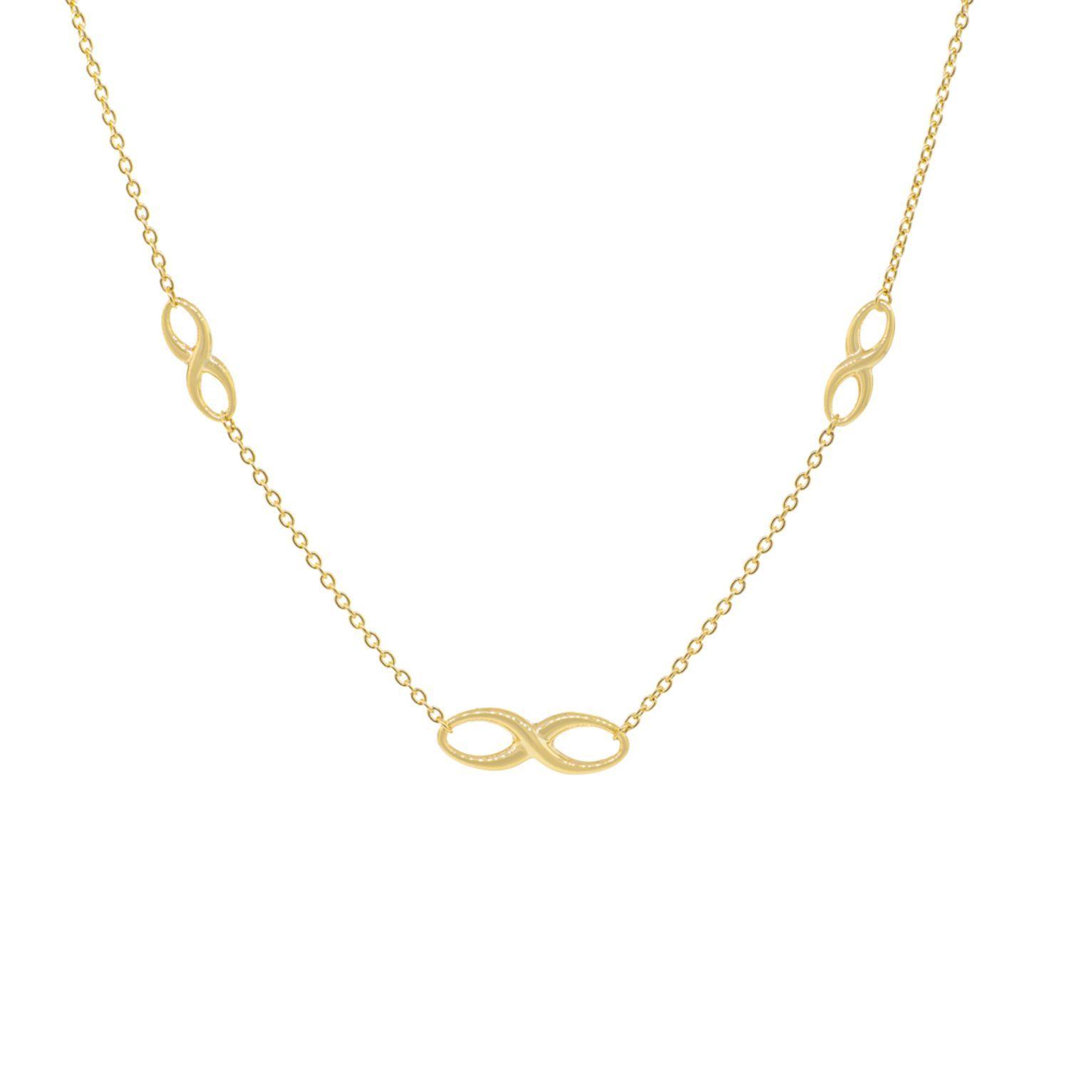 Collar Oro Amarillo 18kt Triple Infinito-1