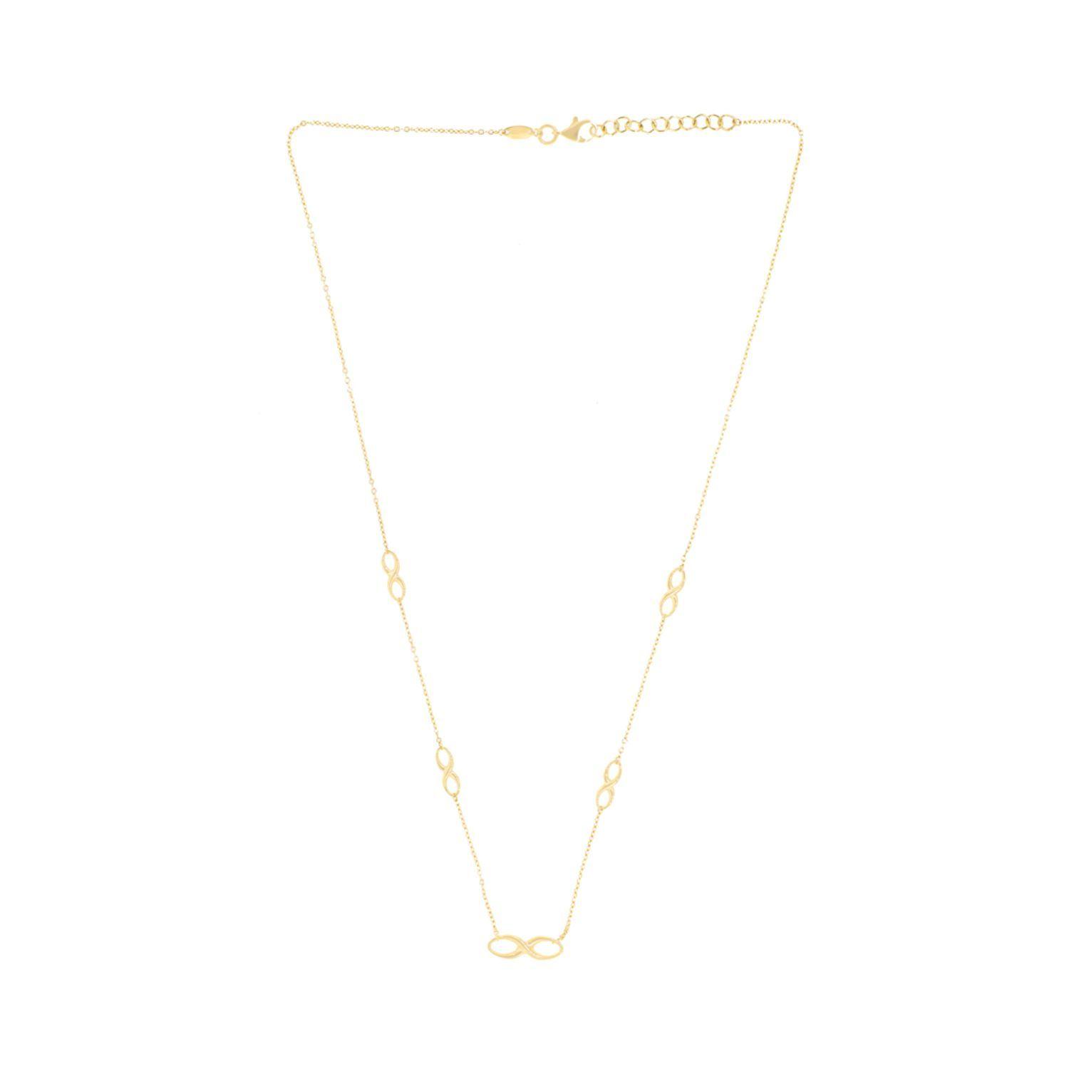Collar Oro Amarillo 18kt Triple Infinito-2