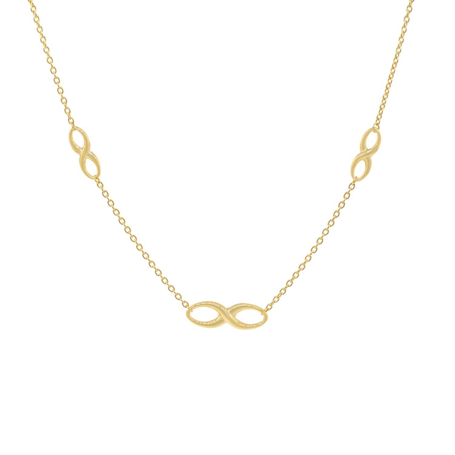 Collar Oro Amarillo 18kt Triple Infinito-0
