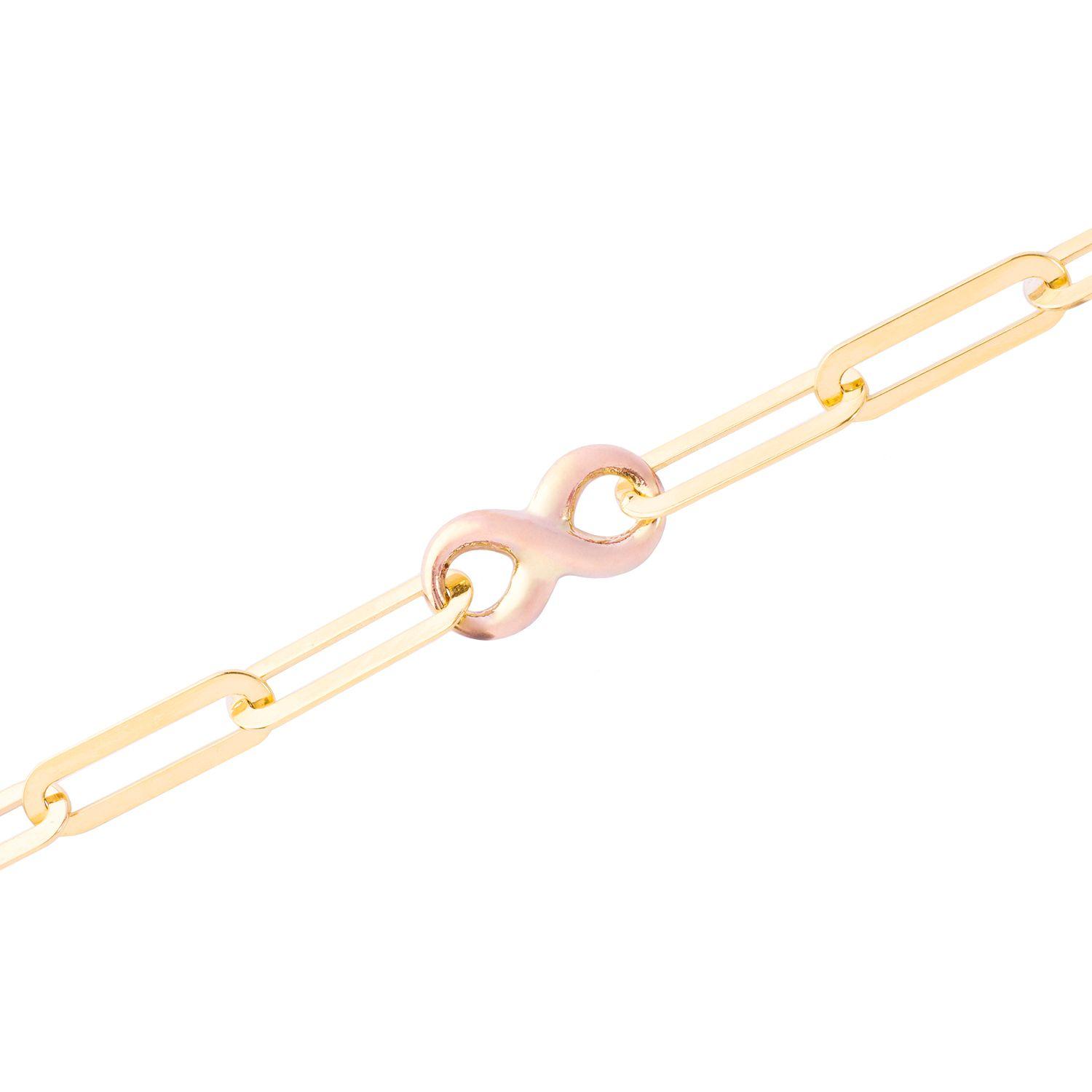 Pulseras de Oro 18kt Modelo Infinito Tricolor-2