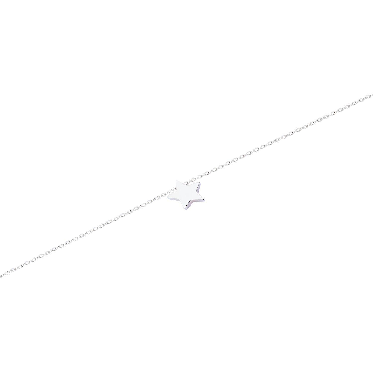 Pulsera de Plata Esterlina 925 Estrella Lisa-0