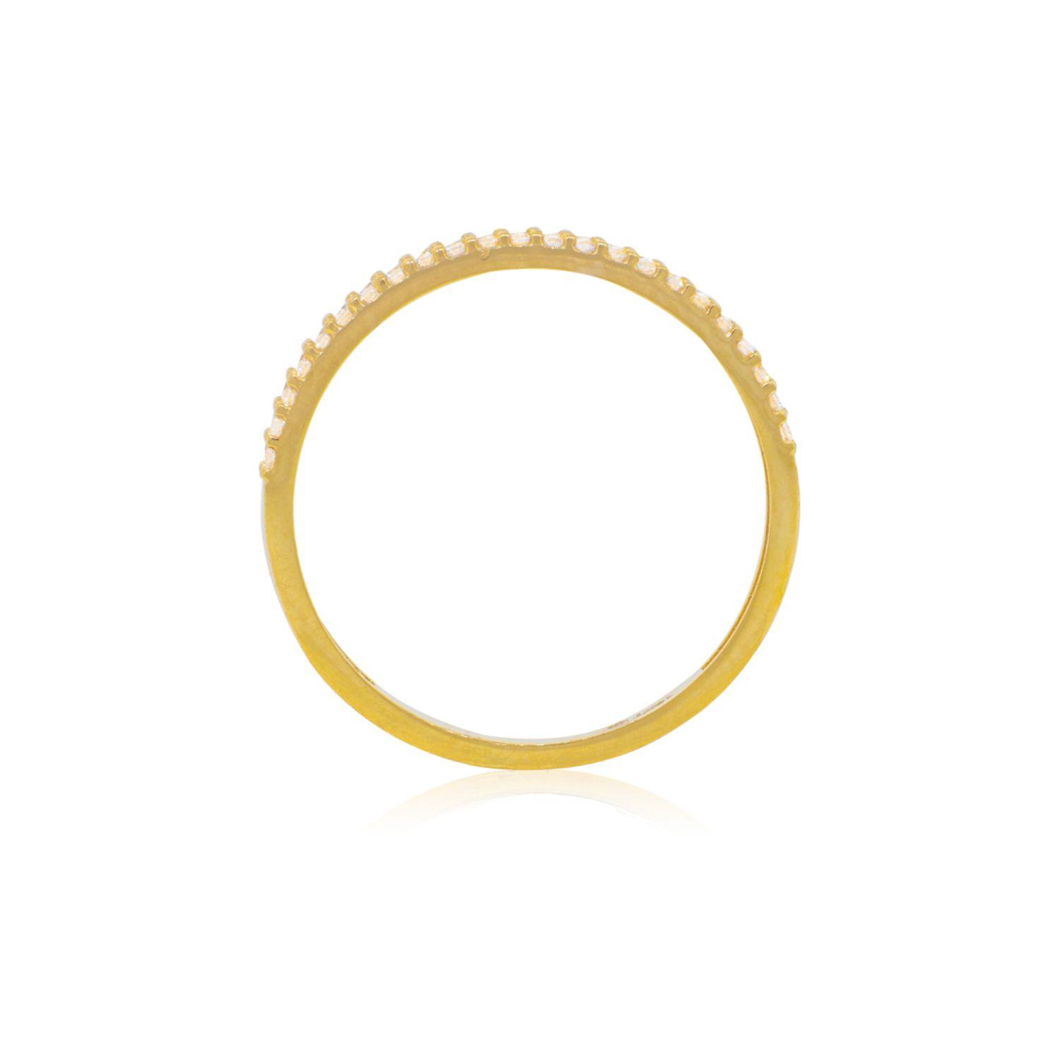 Anillo Compromiso de Oro 18Kt Centro Calado Circonita-1