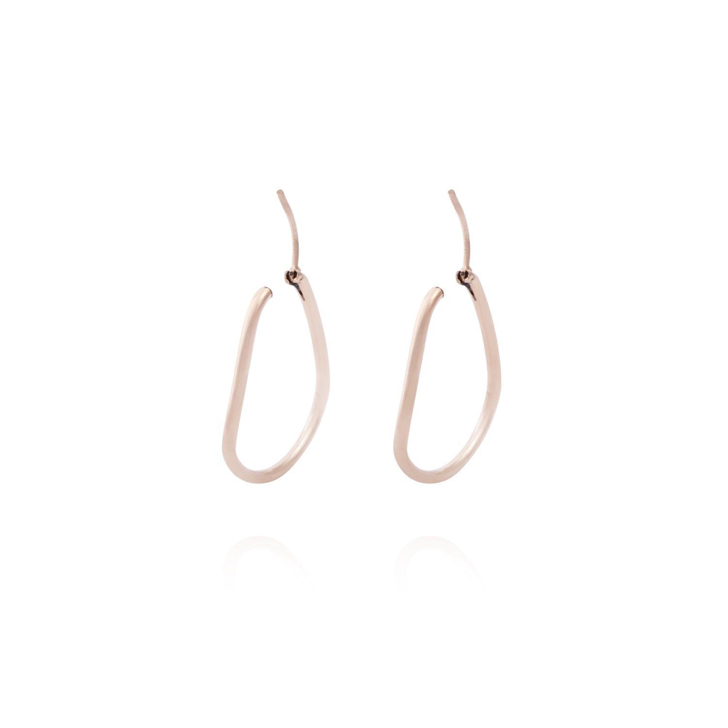 Aros en Oro Miel 18kt Tubo Grande-2