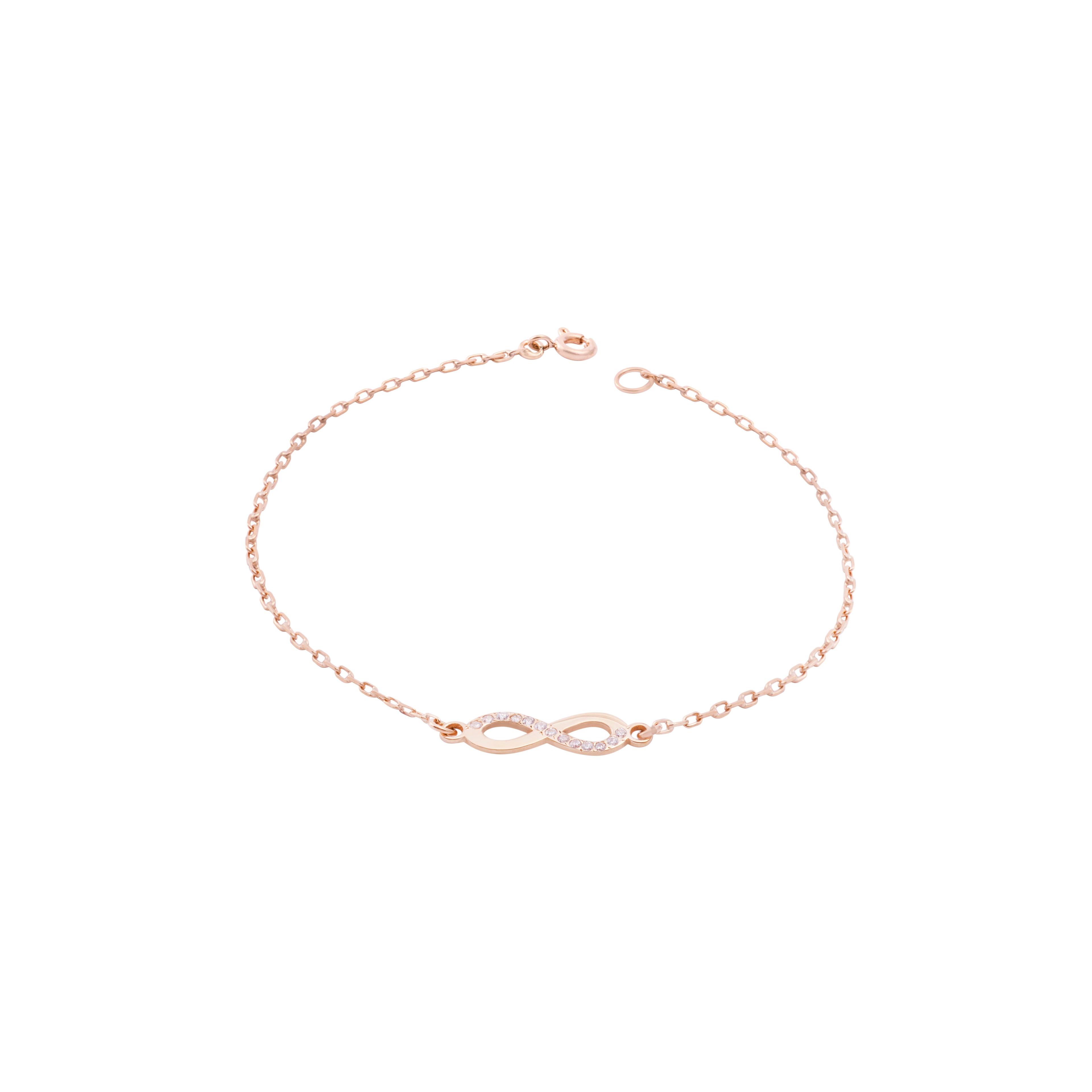 Pulsera Oro Miel 18kt Infinito Circonitas-2