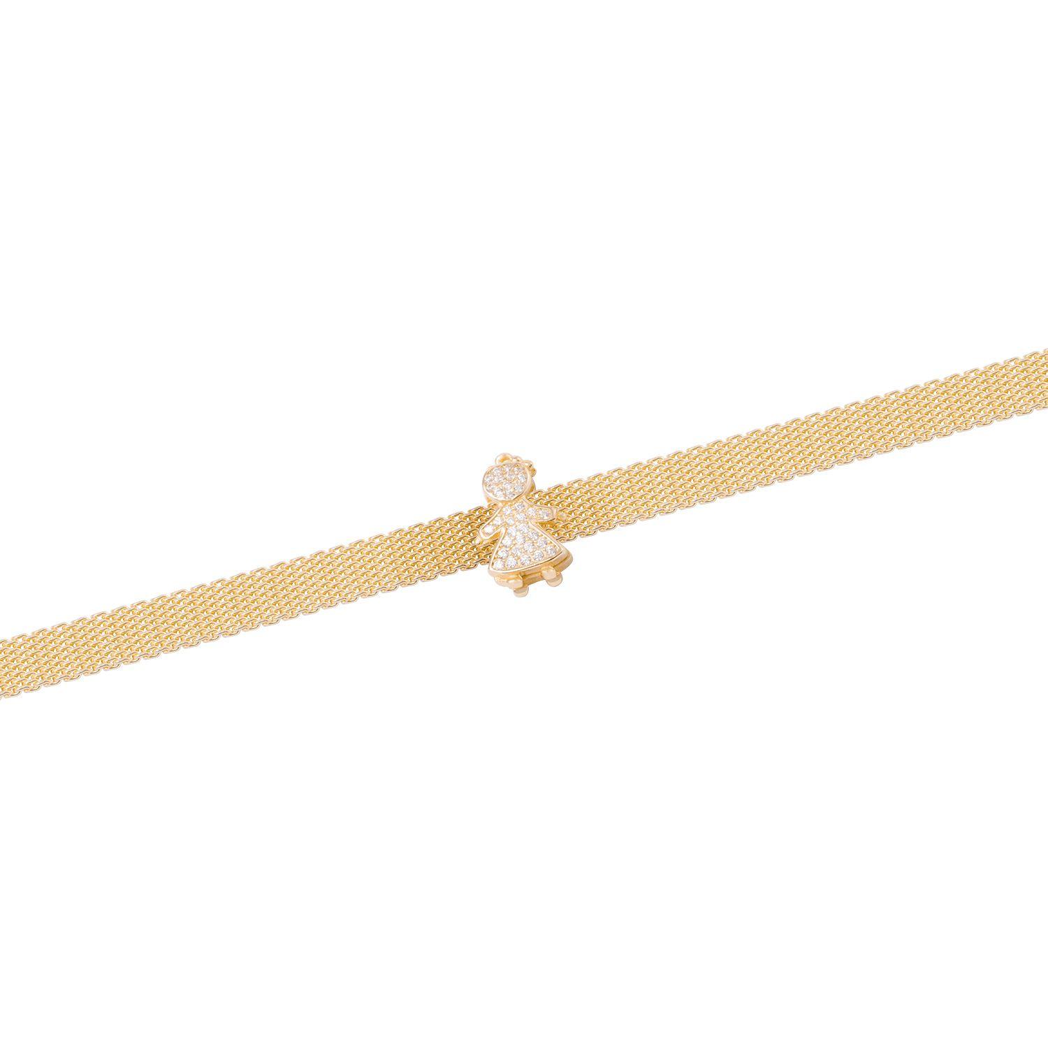 Dije de Plata broche Niña con Circonita Revestido en Oro 18kt-2