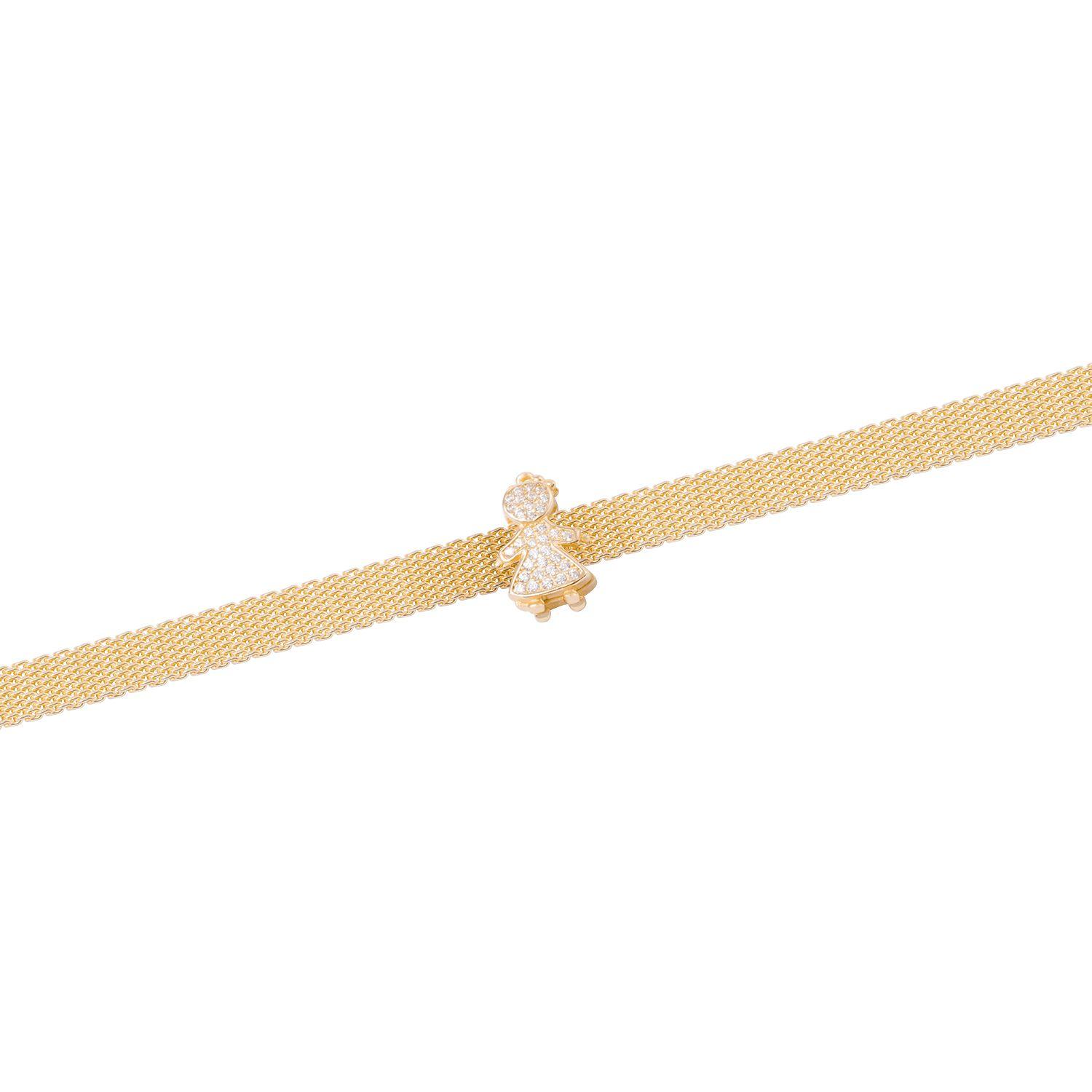 Dije de Plata broche Niña con Circonita Revestido en Oro 18kt-2