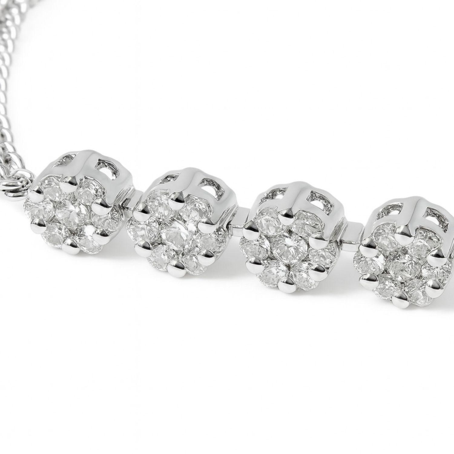Pulsera Oro Blanco 18kt con Diamantes 45 Pts | Danielle Costantini-1