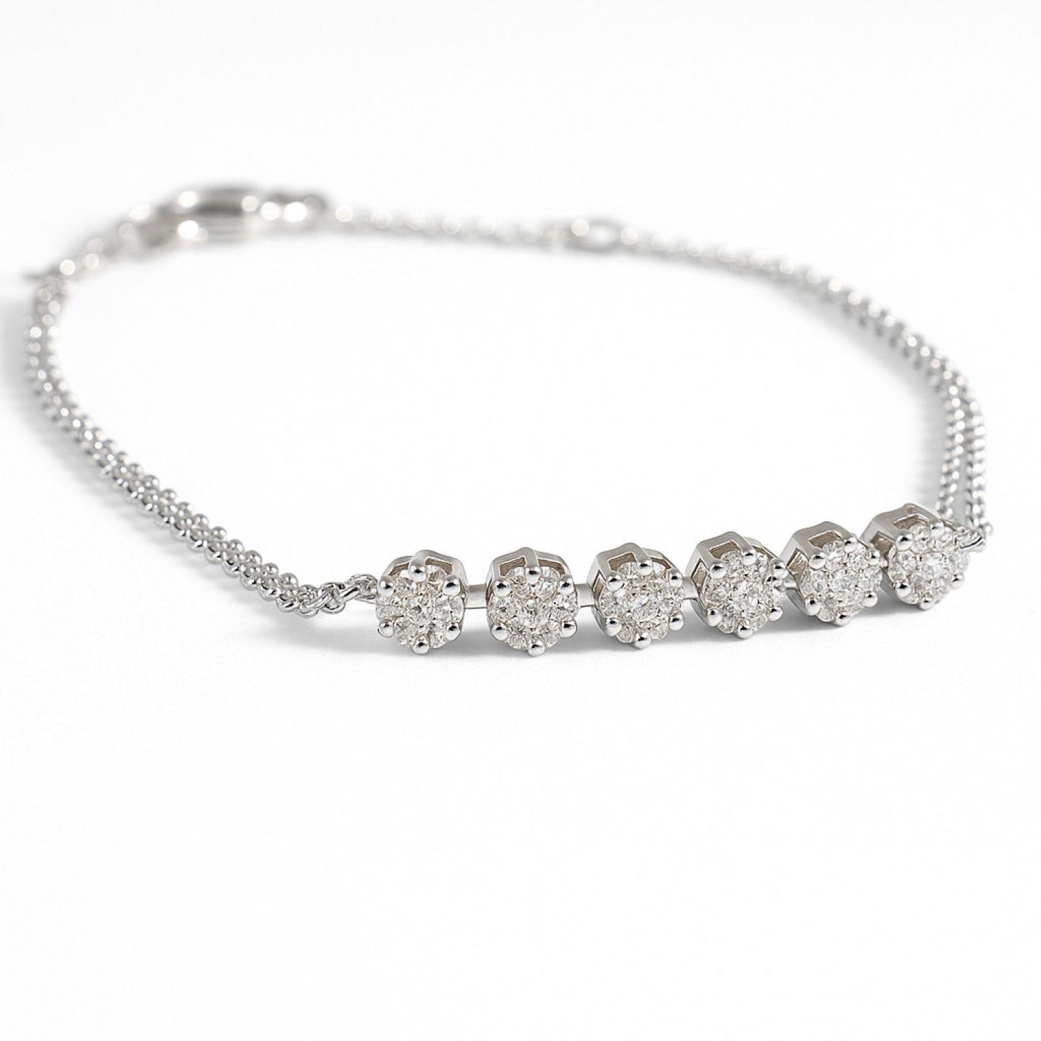 Pulsera Oro Blanco 18kt con Diamantes 45 Pts | Danielle Costantini-2