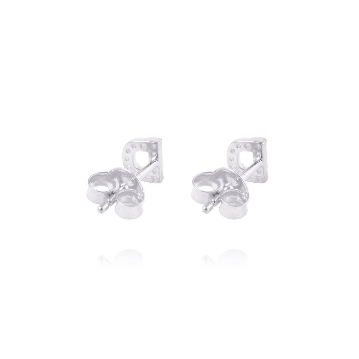 Aros de Plata Esterlina 925 Letra D-2