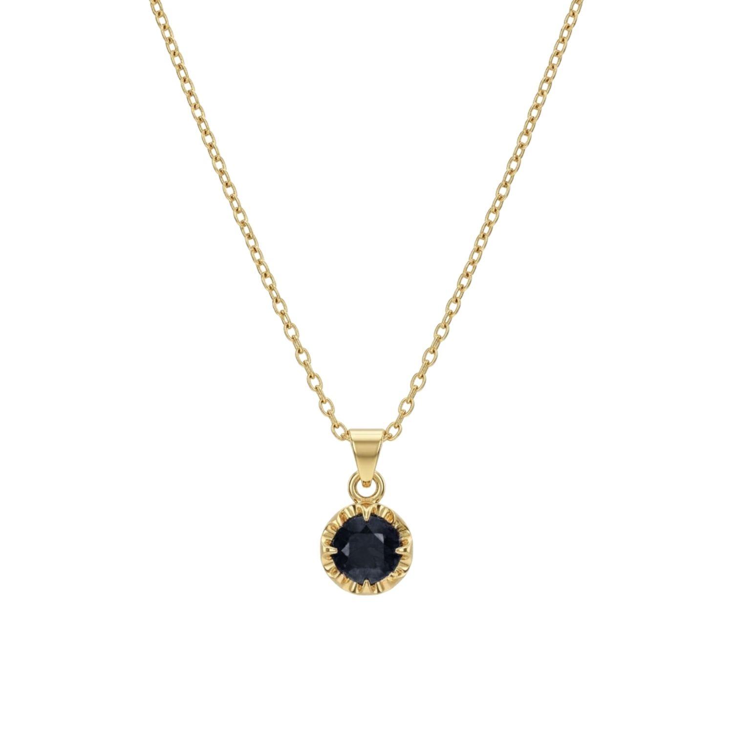 Colgante Oro Miel 18kt Sol con Garras de Onix 5mm-2