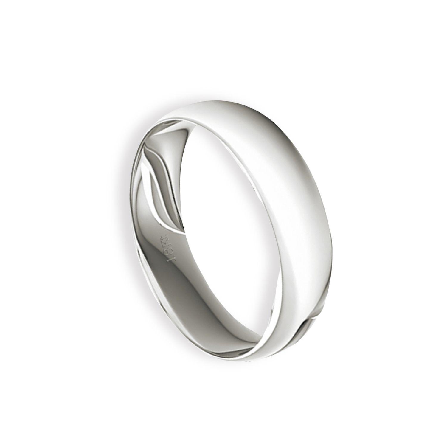 Argolla Matrimonio de Oro Blanco 18kt Inglés Vicenza de 4,0mm-2