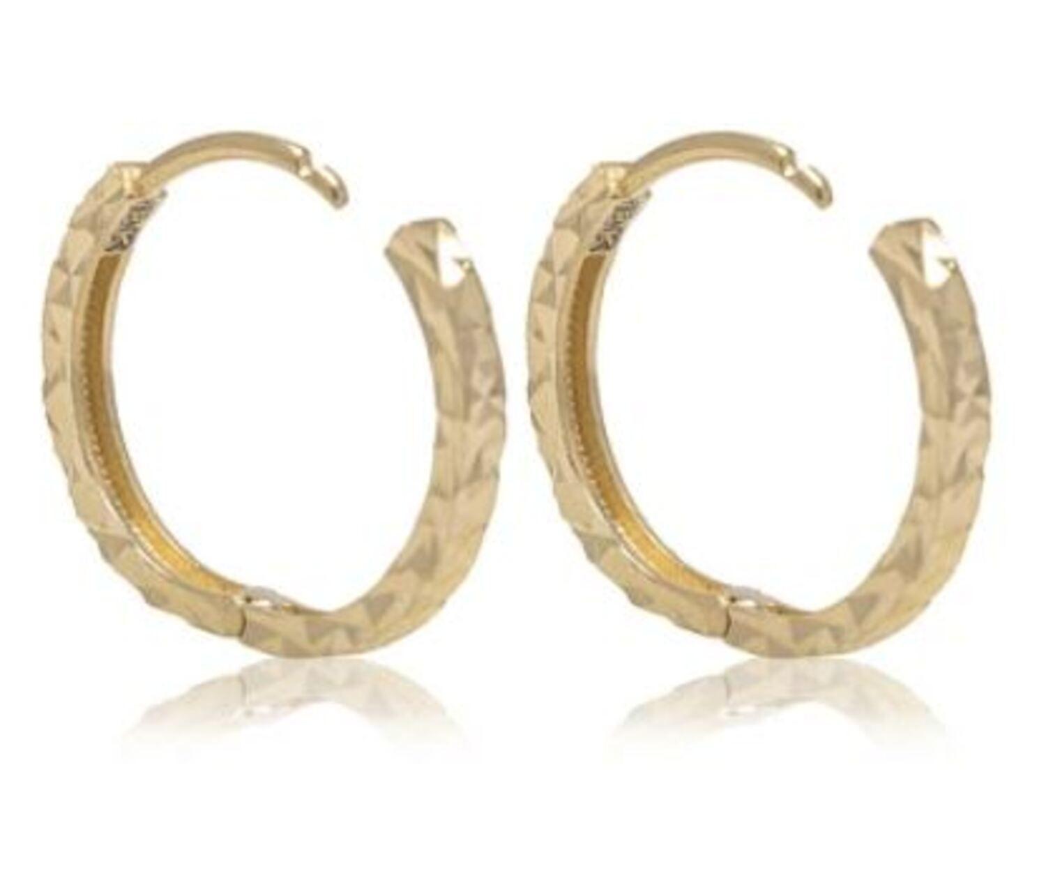 Aros de Oro 18kt Modelo Argolla facetada-1