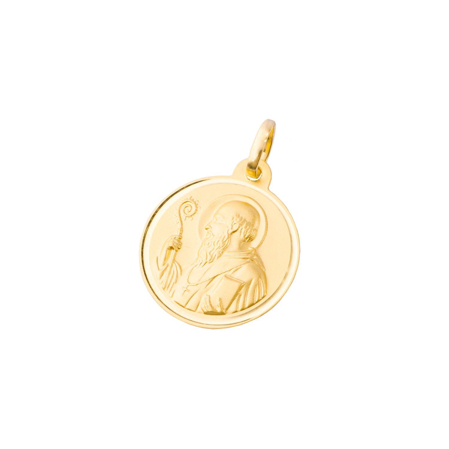 Colgante de Oro 18kt Escapulario San Benito 18mm-0