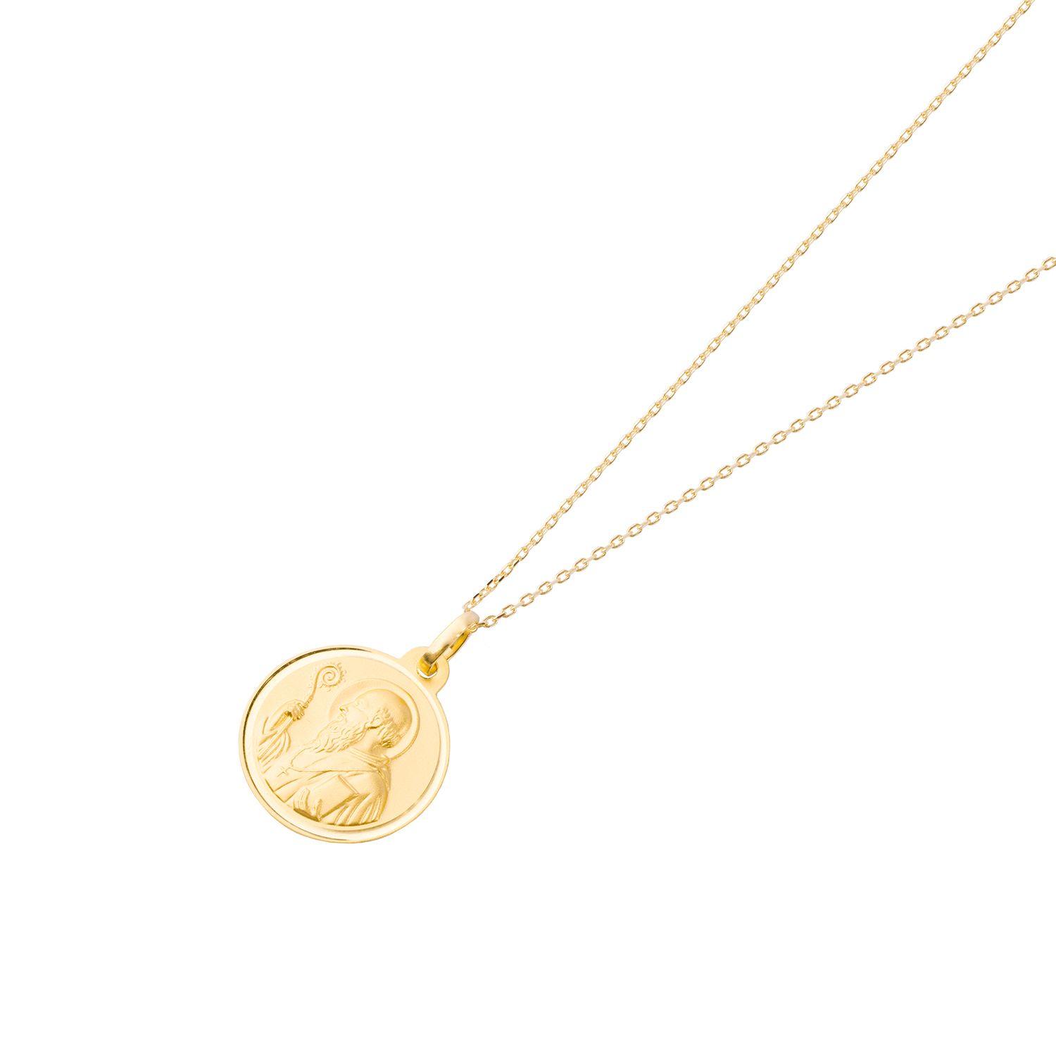 Colgante de Oro 18kt Escapulario San Benito 18mm-2