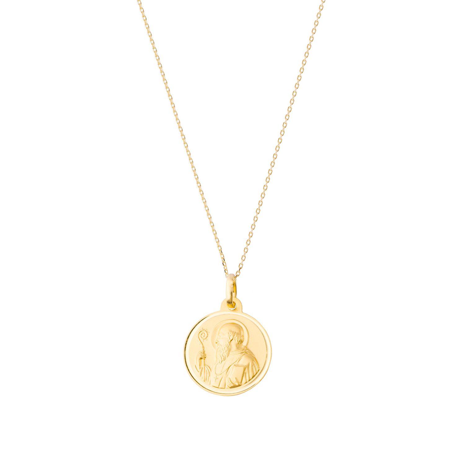 Colgante de Oro 18kt Escapulario San Benito 18mm-3