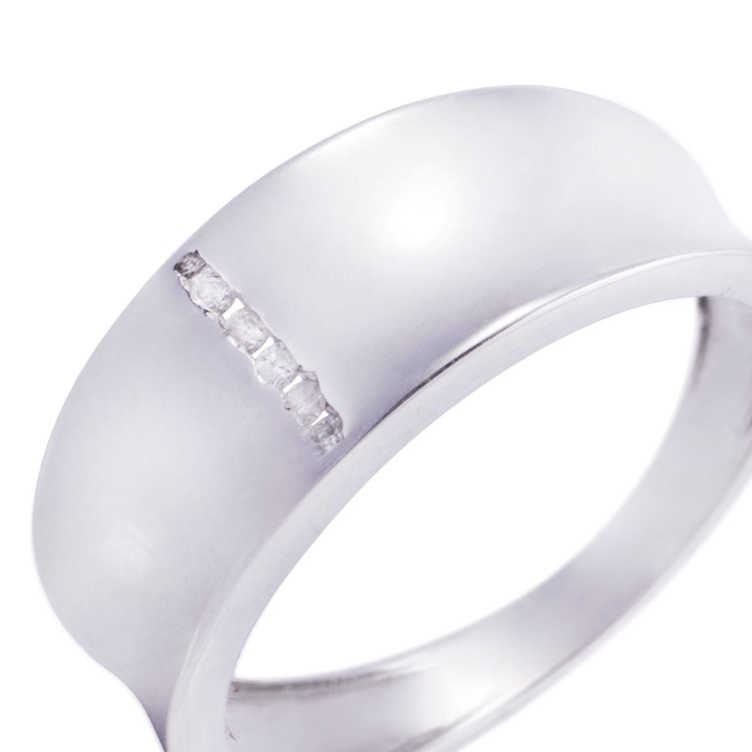 Anillo de Oro Blanco 18kt con Diamantes de 5Pts-1