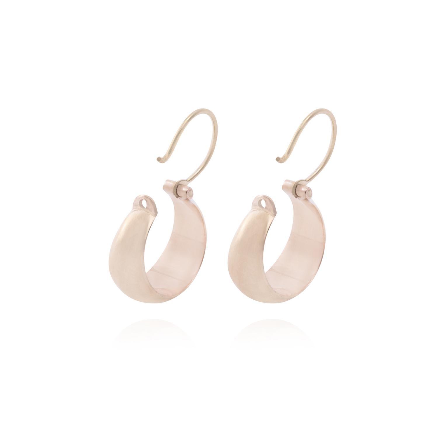 Aros Oro Miel de 18kt Bote Pequeño 10 mm-2