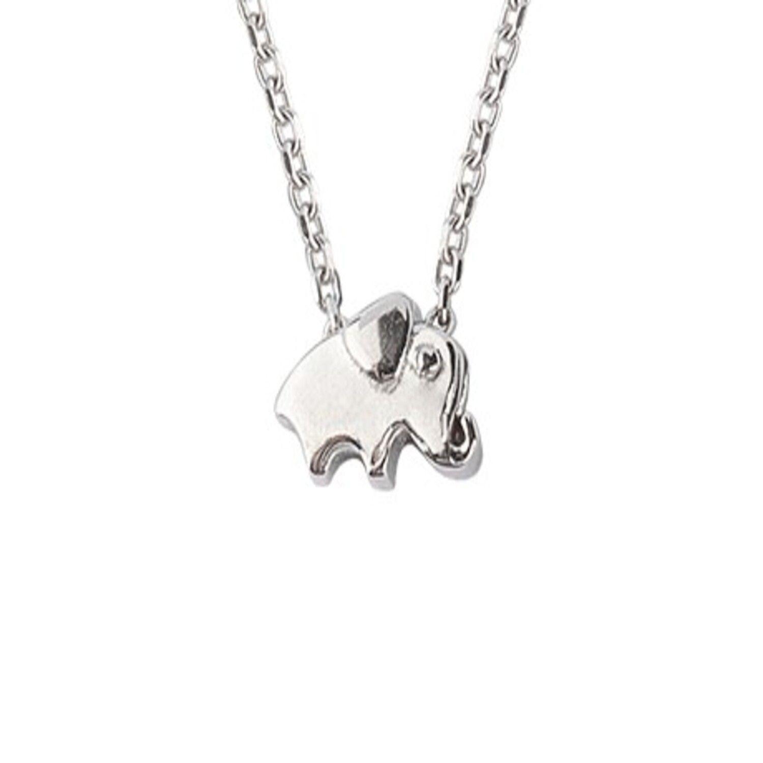 Collar de Plata Esterlina 925 Elefante Mini-1