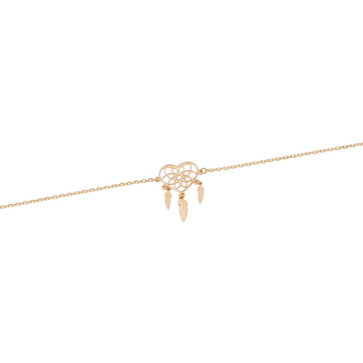 Pulsera de Oro 18kt Atrapasueño Corazón-1