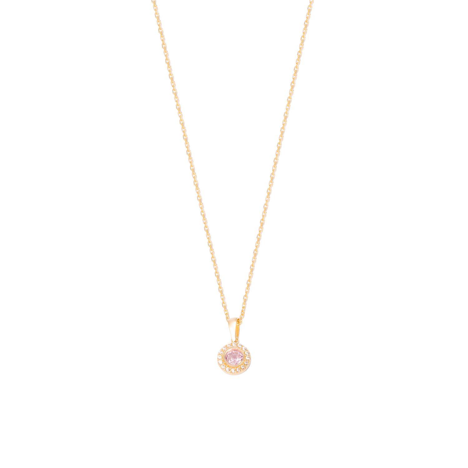 Colgante de Oro de 18kt Circonitas Rosa Francia-2