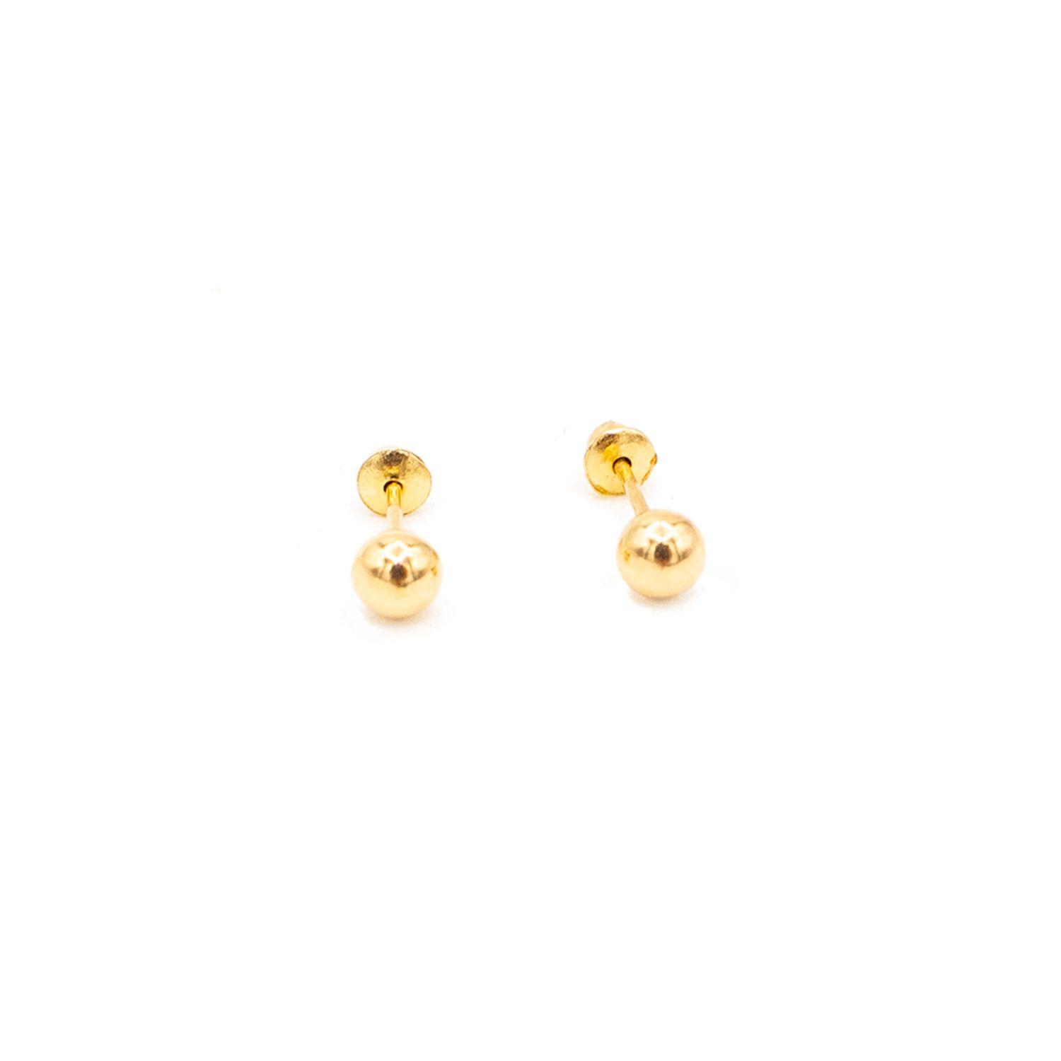 Aros de Oro 18 kt  Modelo Pelotita 5,0mm-1