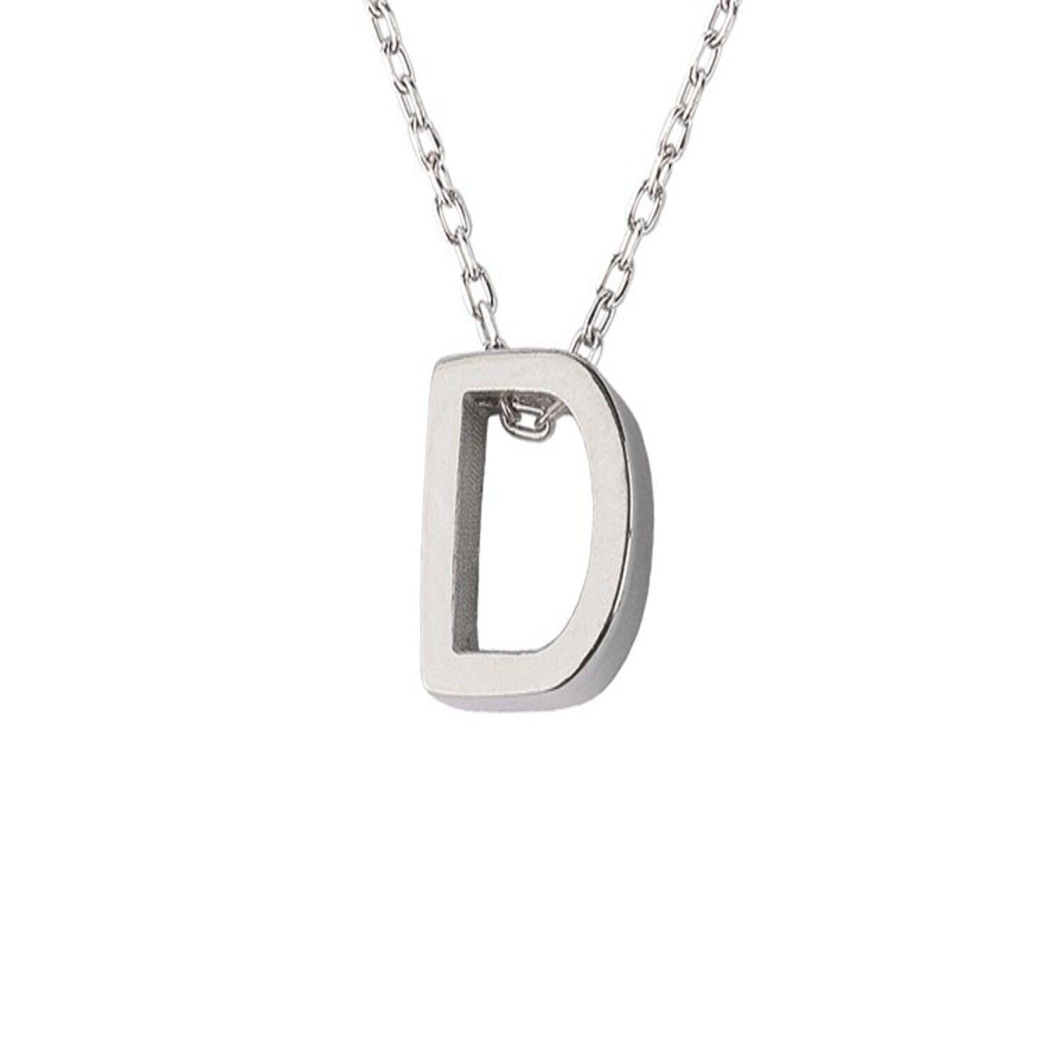 Collar de Plata Esterlina 925 Letra D-3