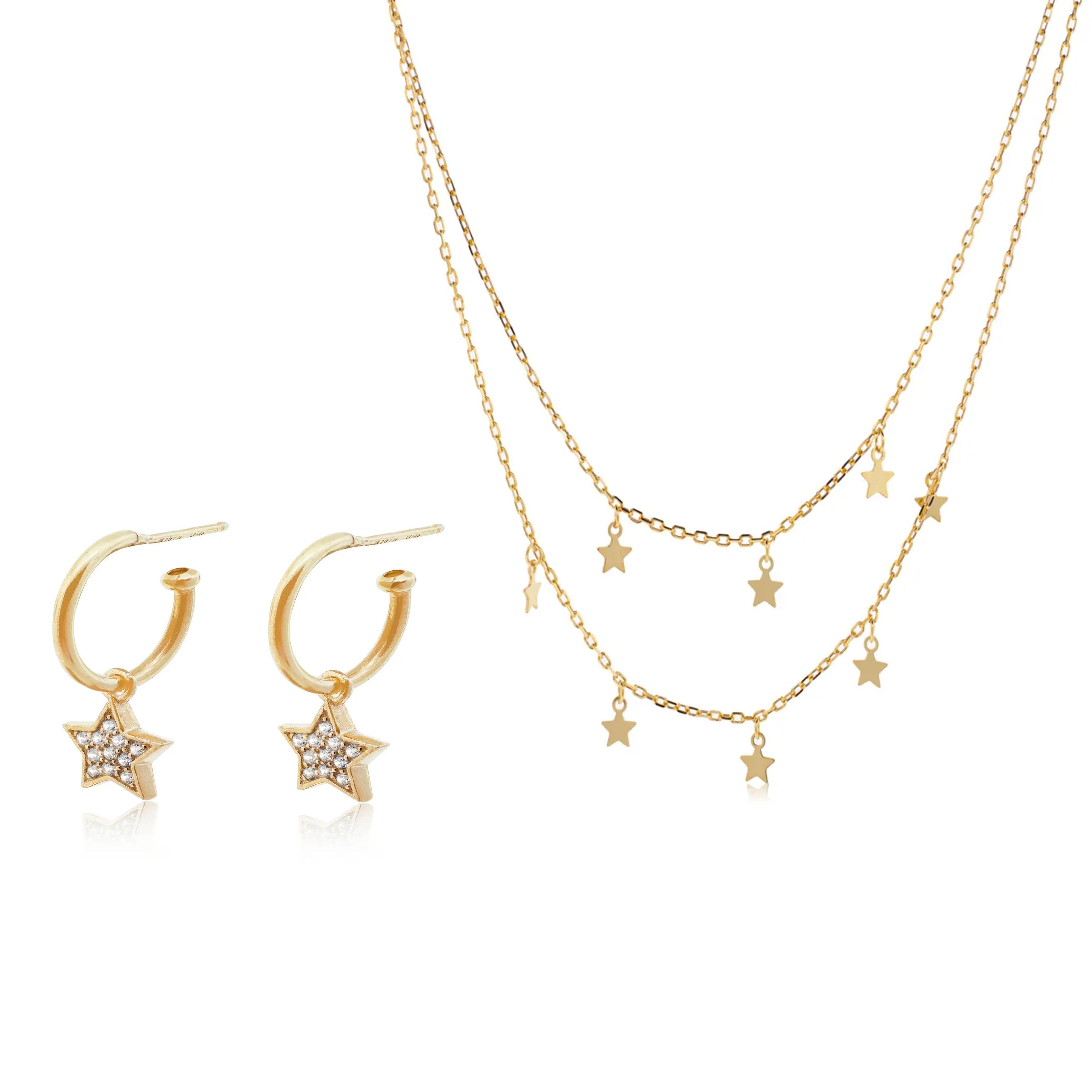 Conjunto Estrellas del Camino Plata Esterlina 925-0