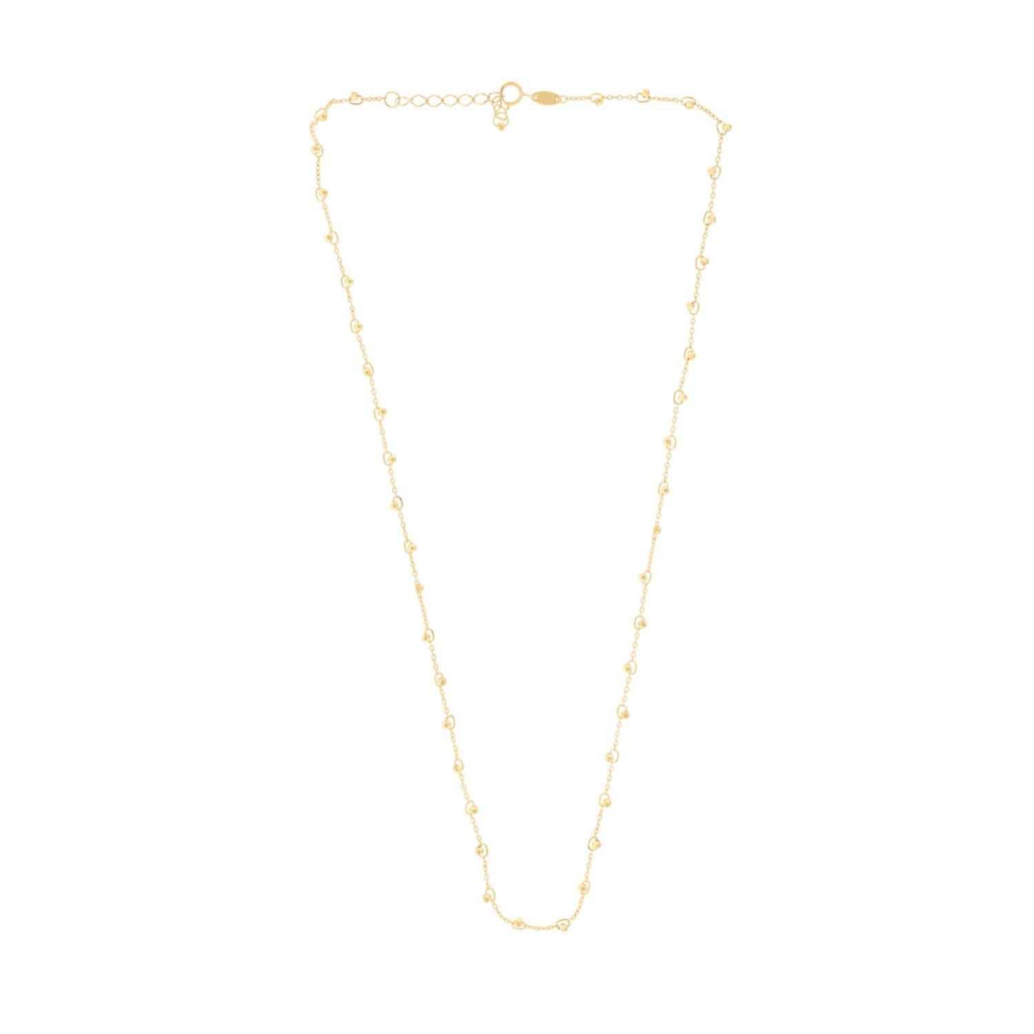 Collar de Oro 18kt Bolita Labrada-2