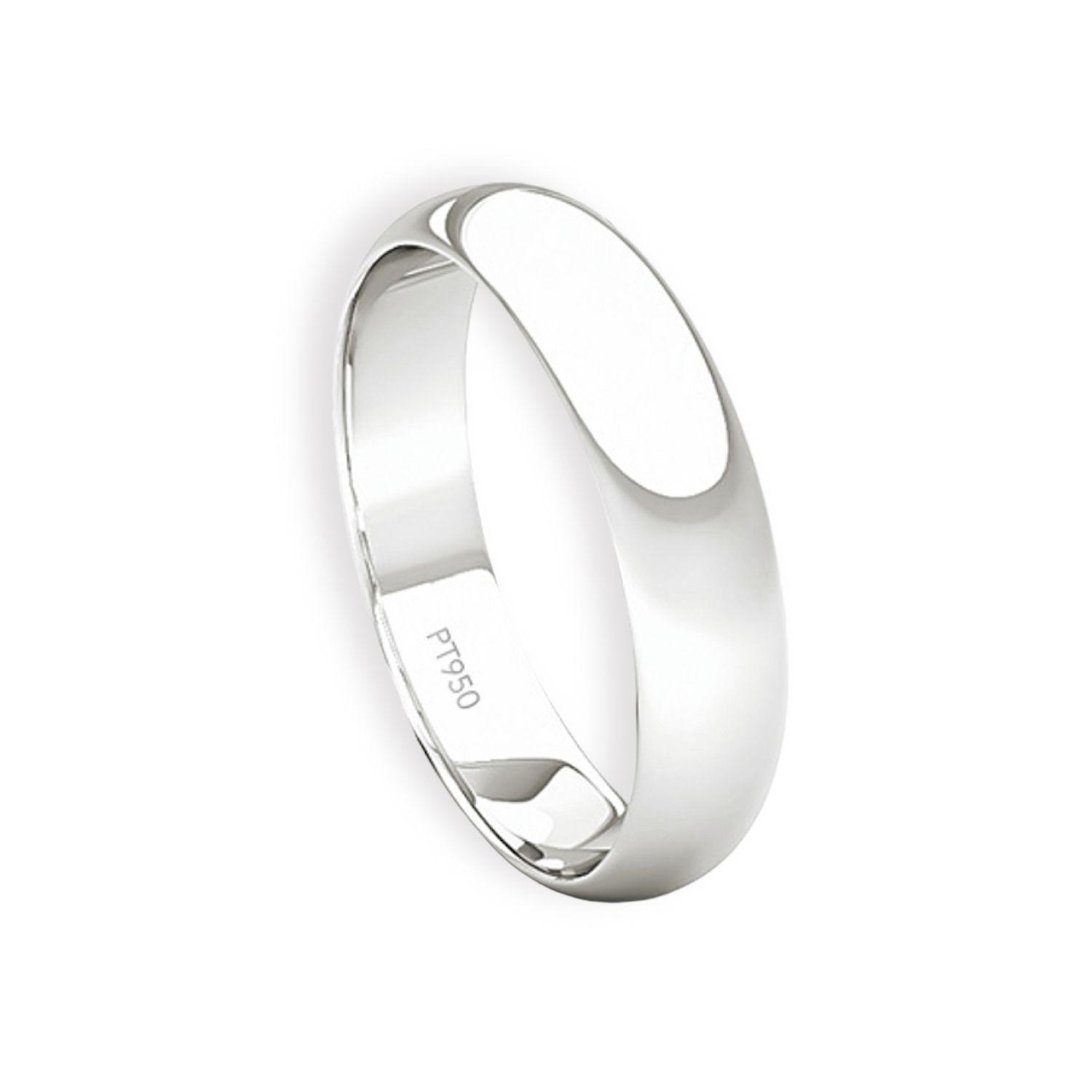 Argolla Matrimonio de Platino Inglés Venecia de 3,5mm-2