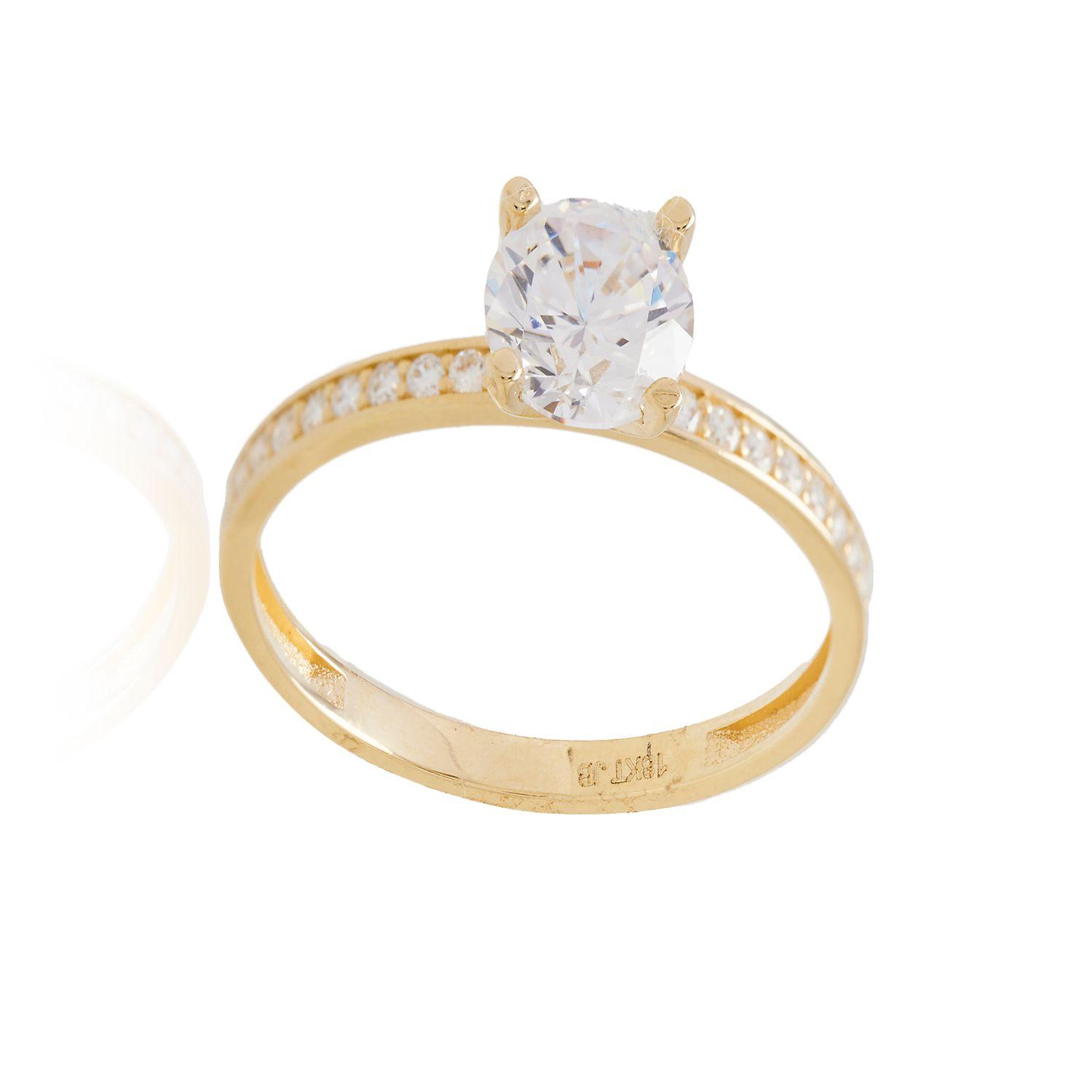 Anillo de Oro 18kt Circón Solitario 5.5mm-2