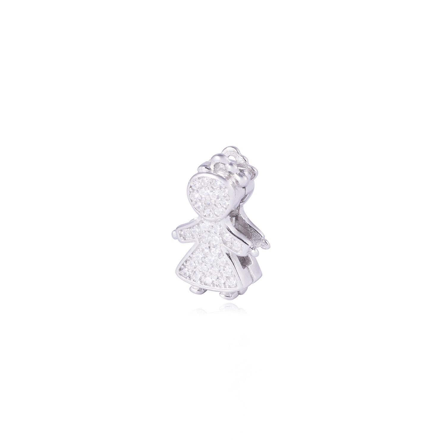 Dije de Plata broche Niña con Circonita-1