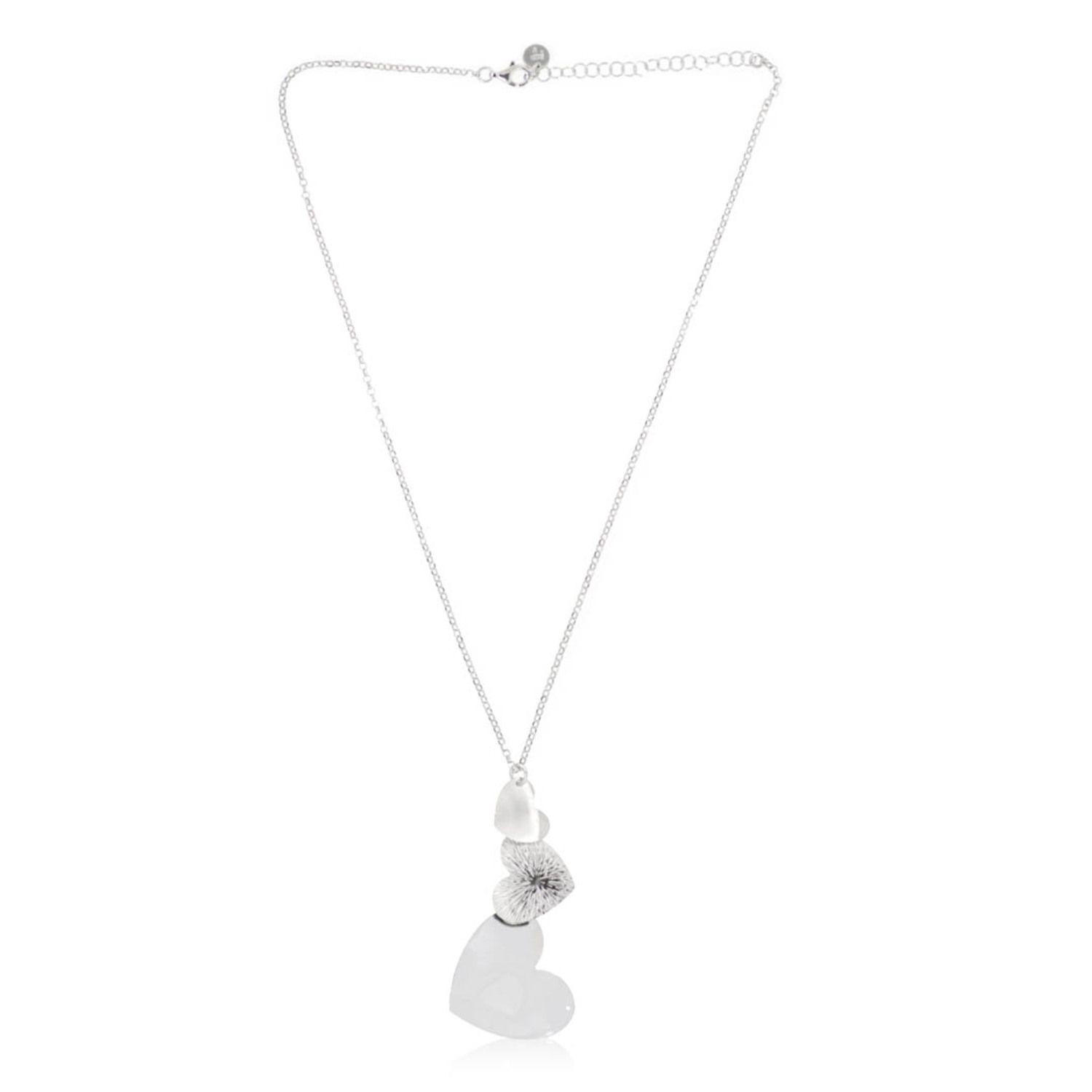 Collar de Plata Esterlina 925 Corazones 31-2