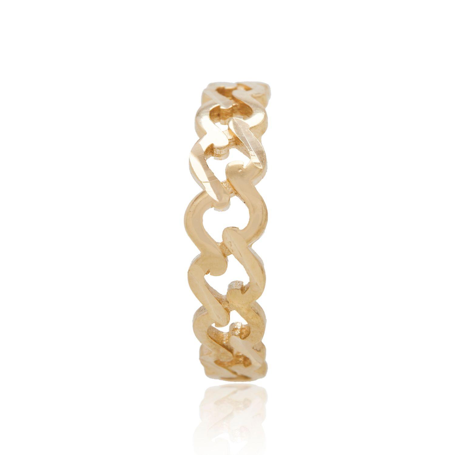 Anillo de Oro 18kt Facetado-0