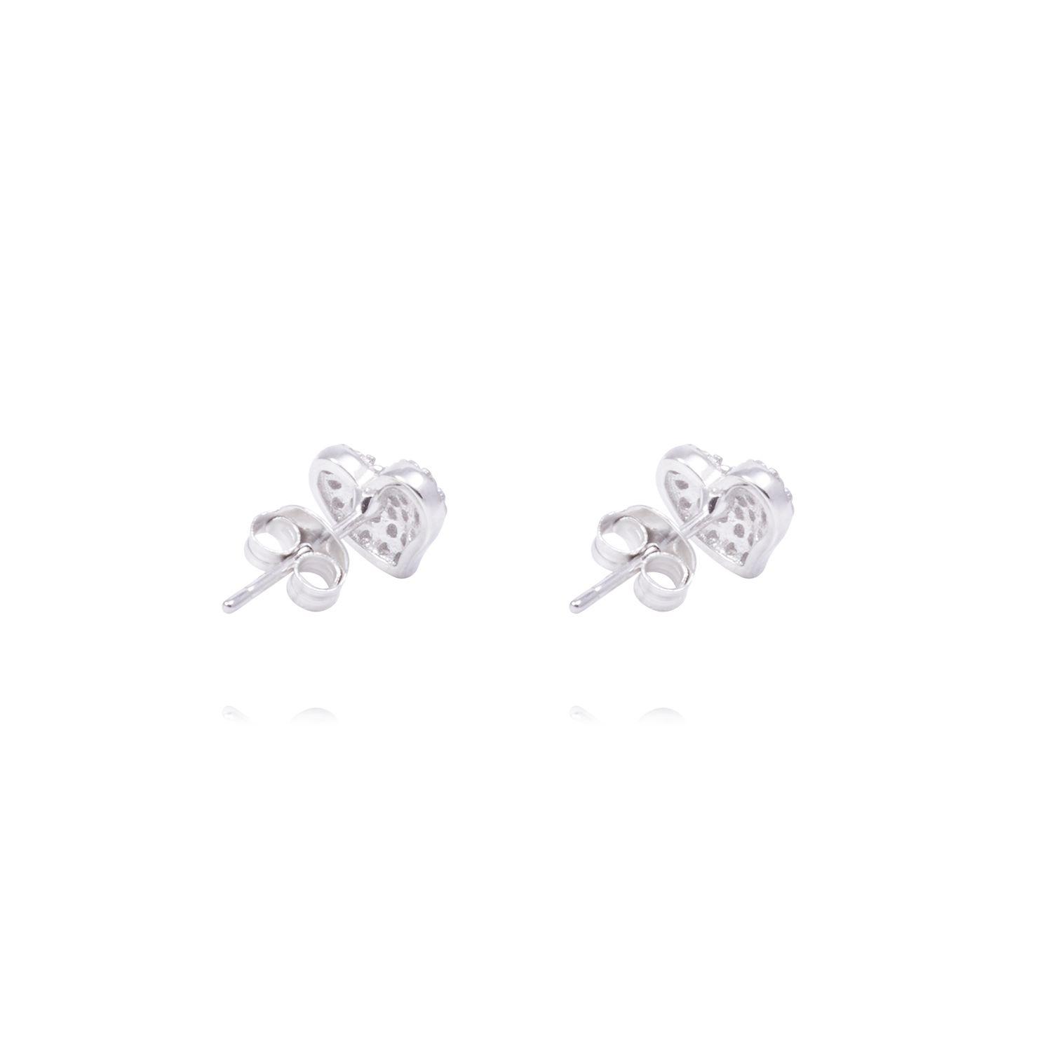 Aros Plata Esterlina 925 Corazones con Relieve-2