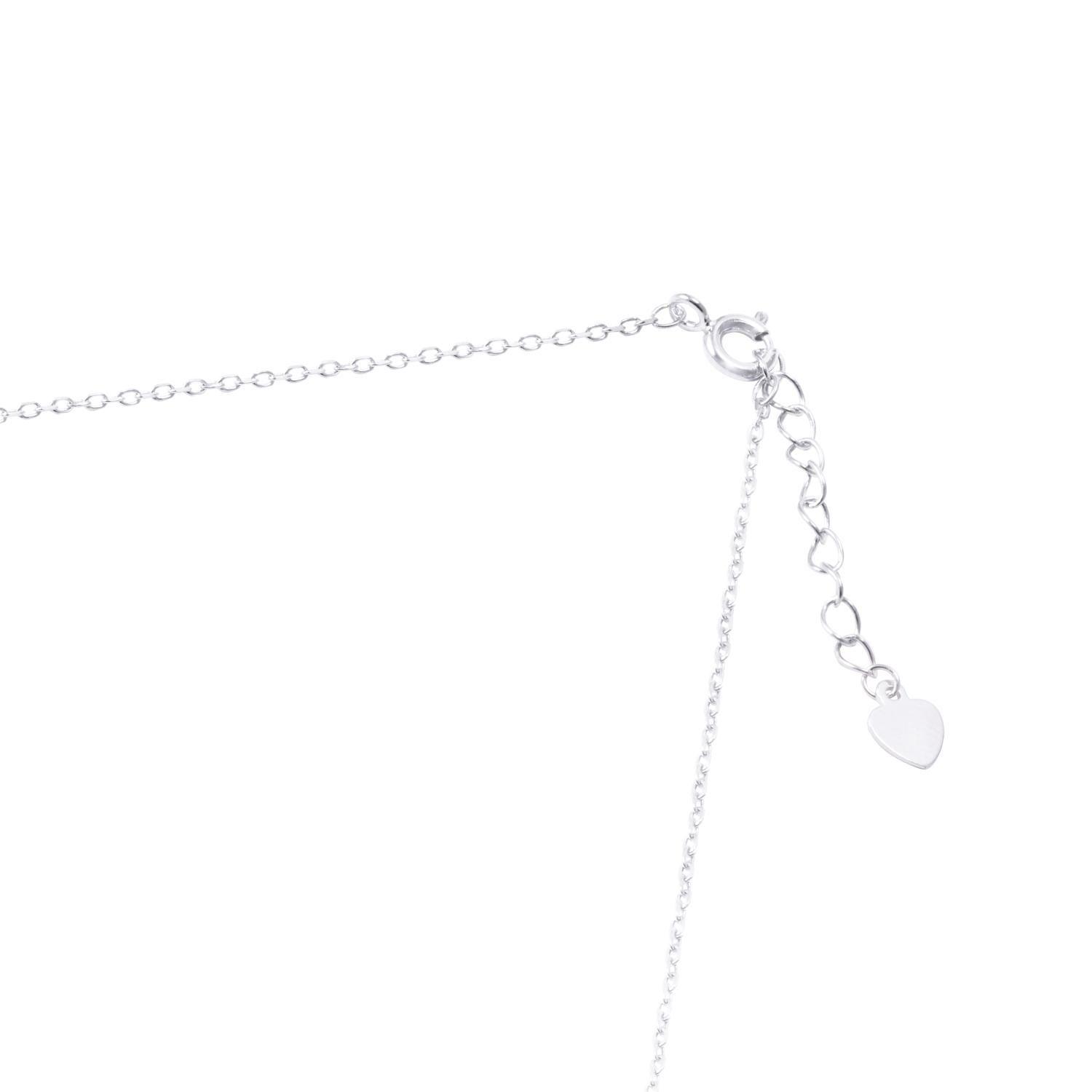 Collar de Plata Esterlina 925 Rectángulo Circón-2