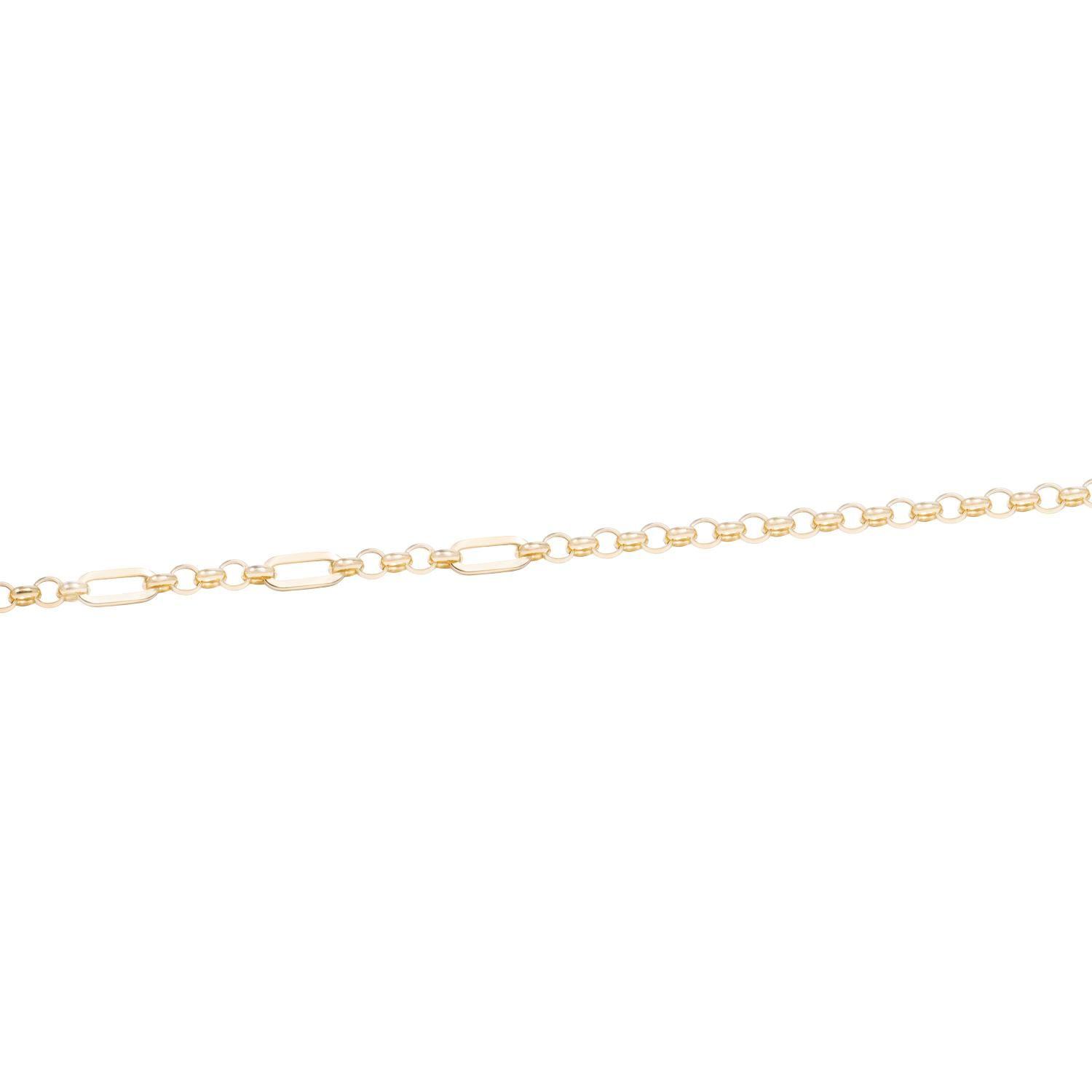 Pulsera de Oro 18kt Rolo y eslabones-2