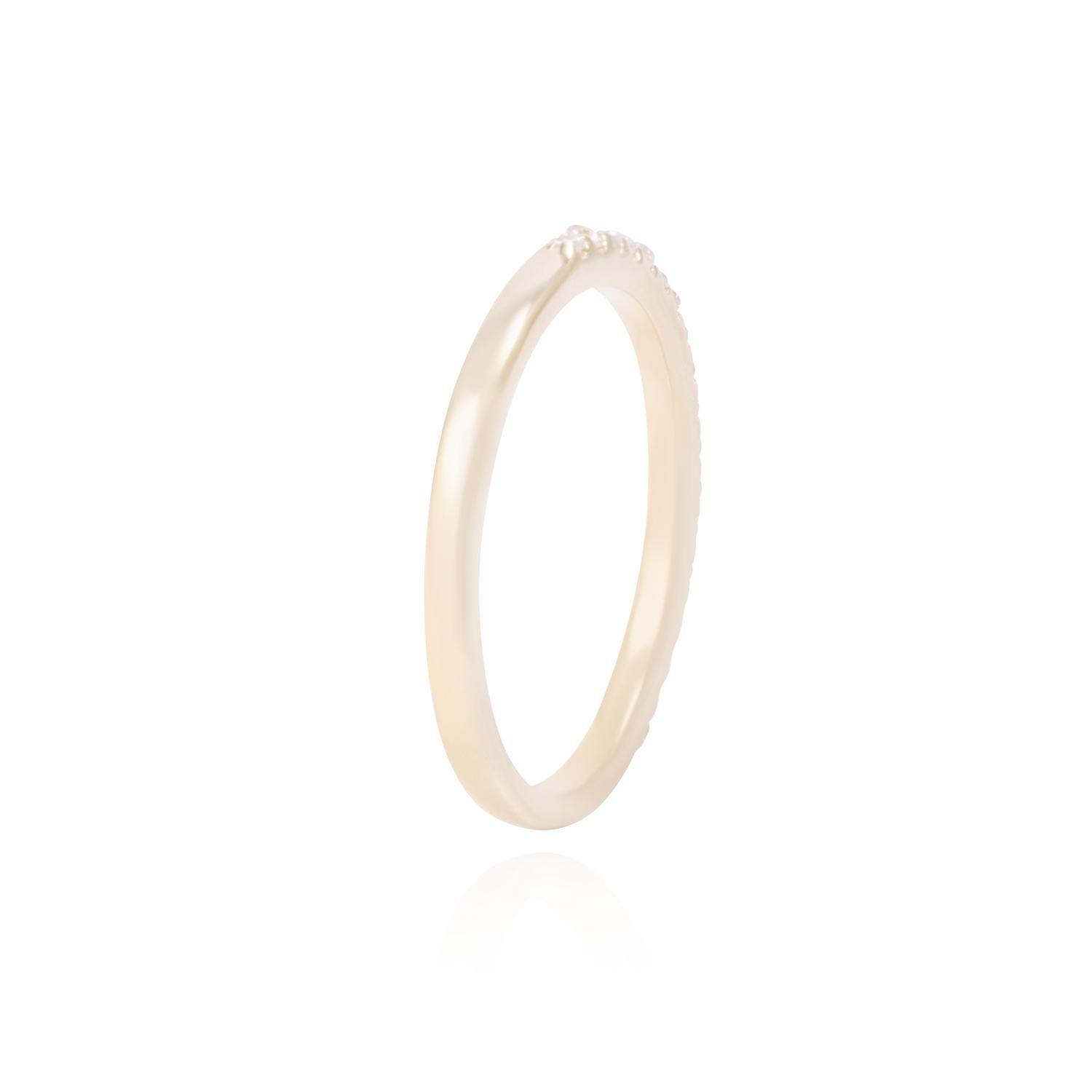 Anillo Revestido en Oro 18kt Medio Cintillo Circonita-2