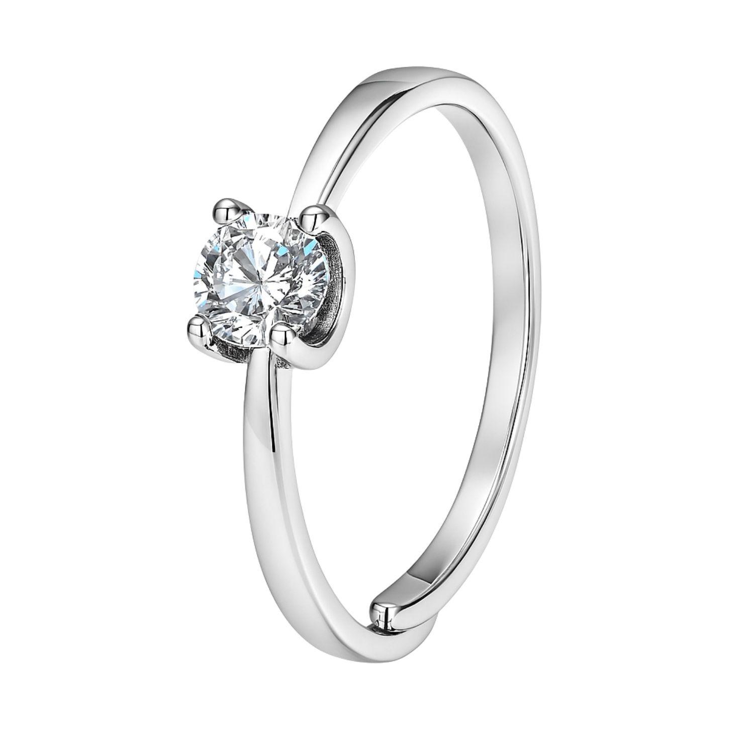 Anillo Plata Esterlina 925 Ajustable Circonita 5MM Central-2
