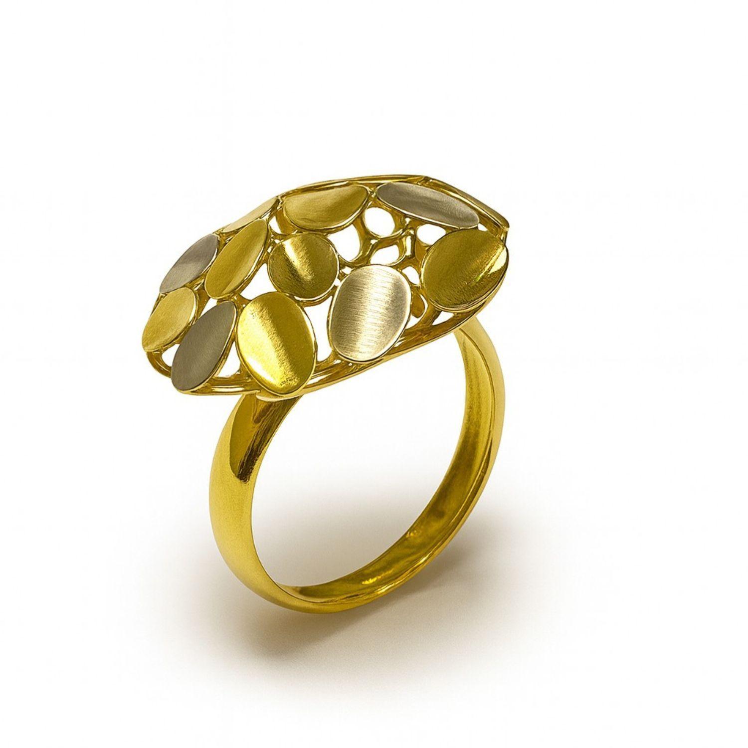 Anillo Oro Amarillo 18kt Mosaico-2