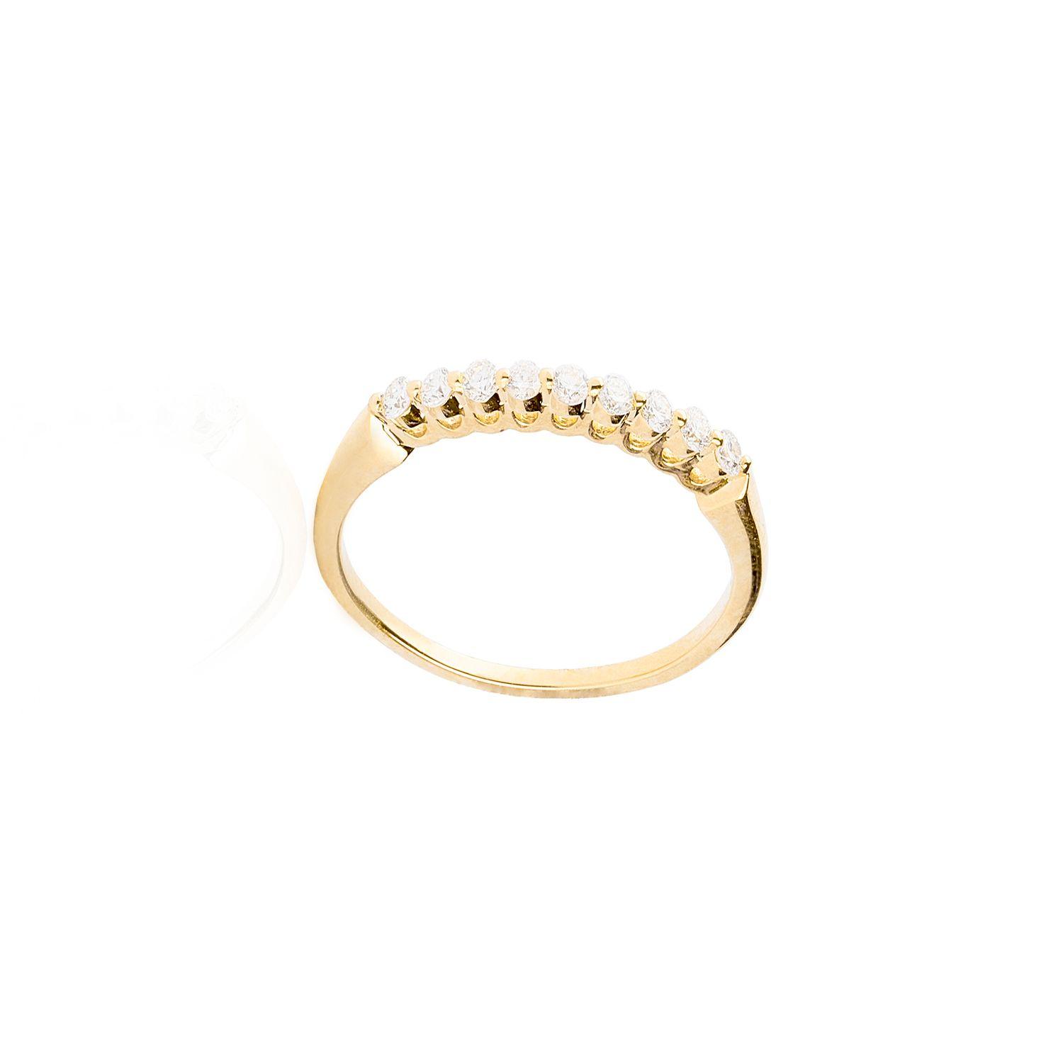Anillo Oro Amarillo 18kt Diamantes 15 Pts-2