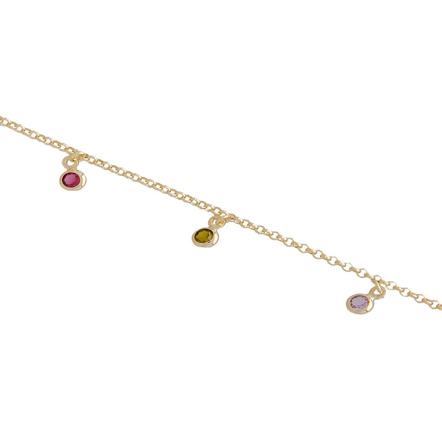 Pulsera de Plata Esterlina 925 Puntos Tricolor Revestido en Oro 18kt-1