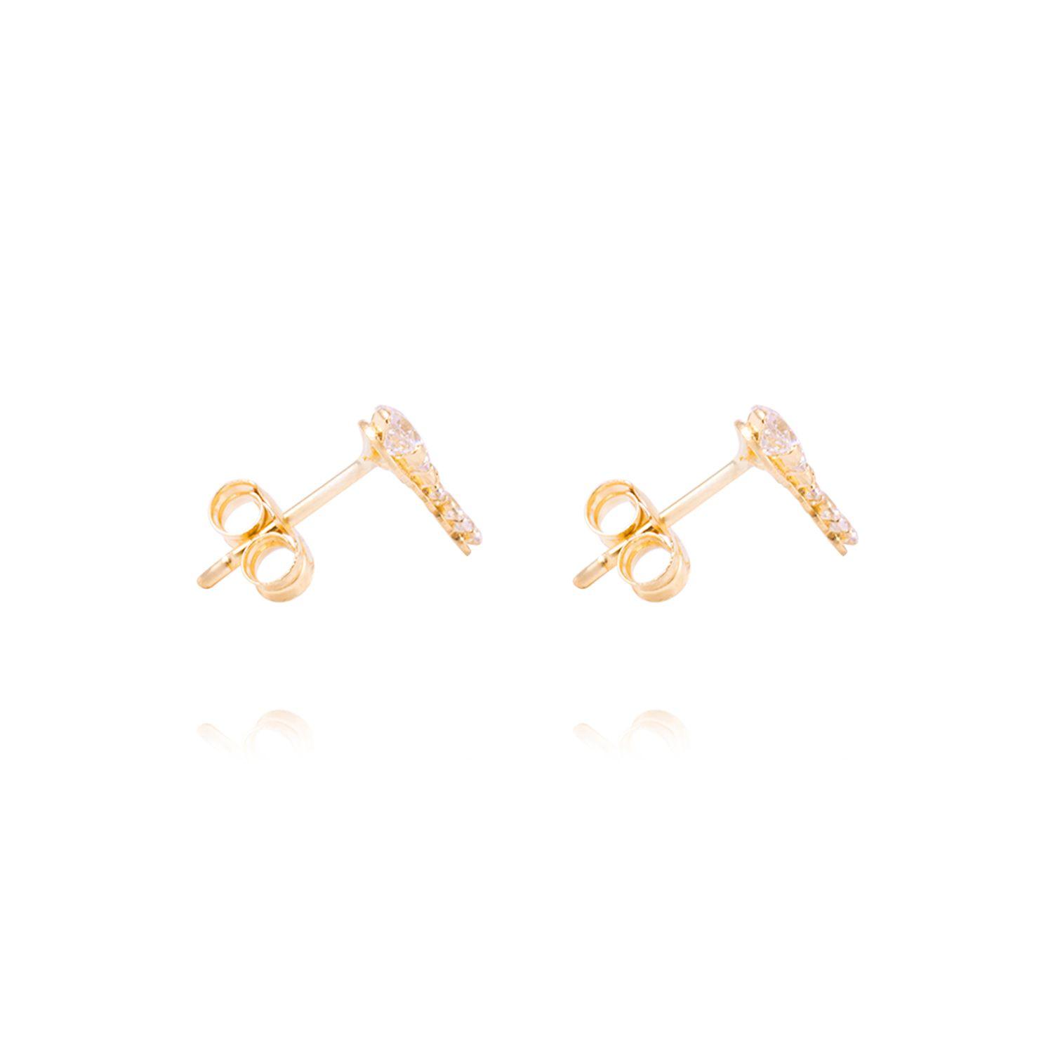 Piercing de Oro de 18kt Circón punto de luz-2