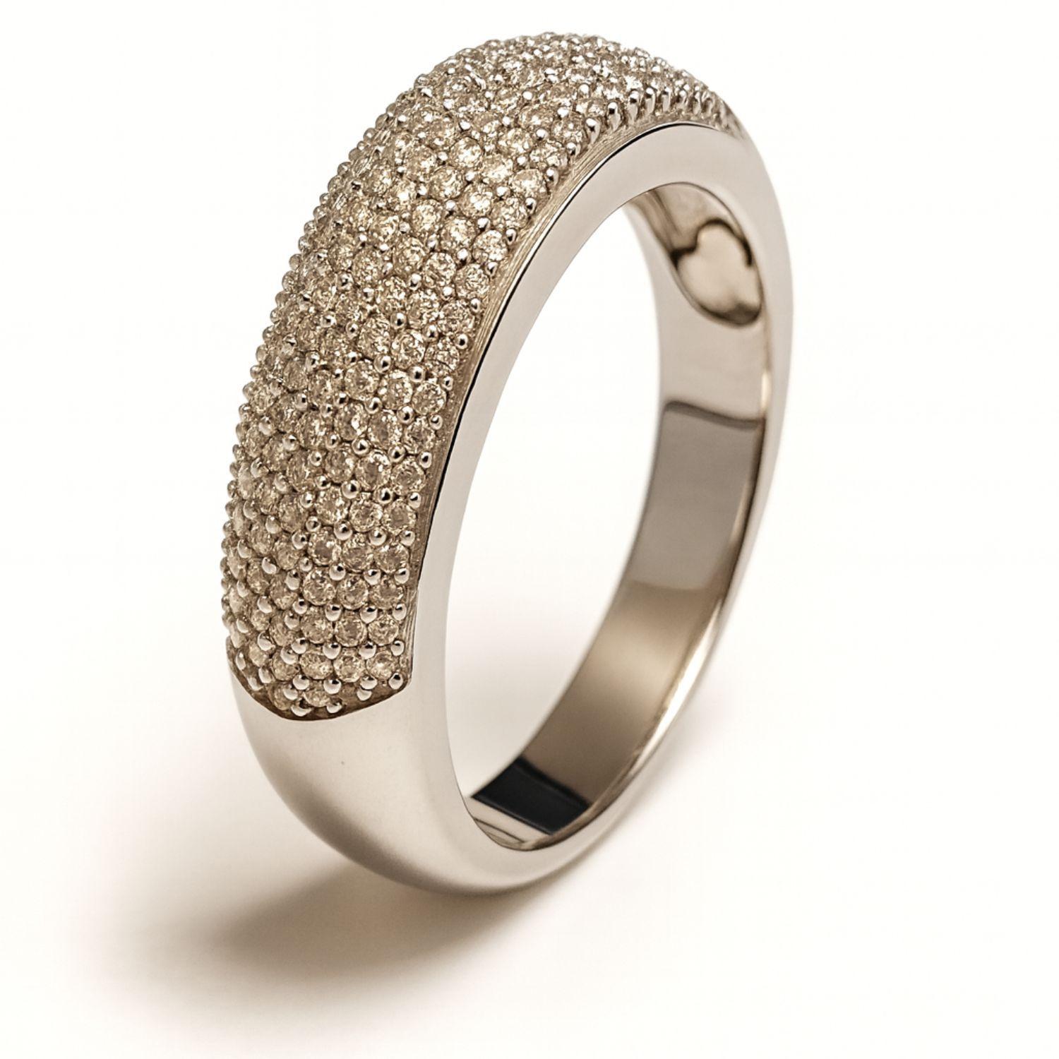 Anillo Oro Blanco 18kt Diamantes 50 Pts.-2