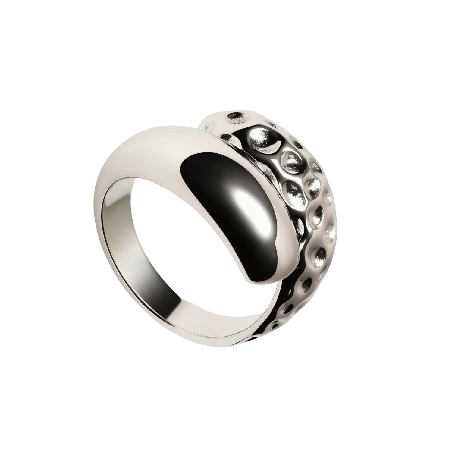 Anillo de Plata Esterlina 925 Superficie Lunar-2