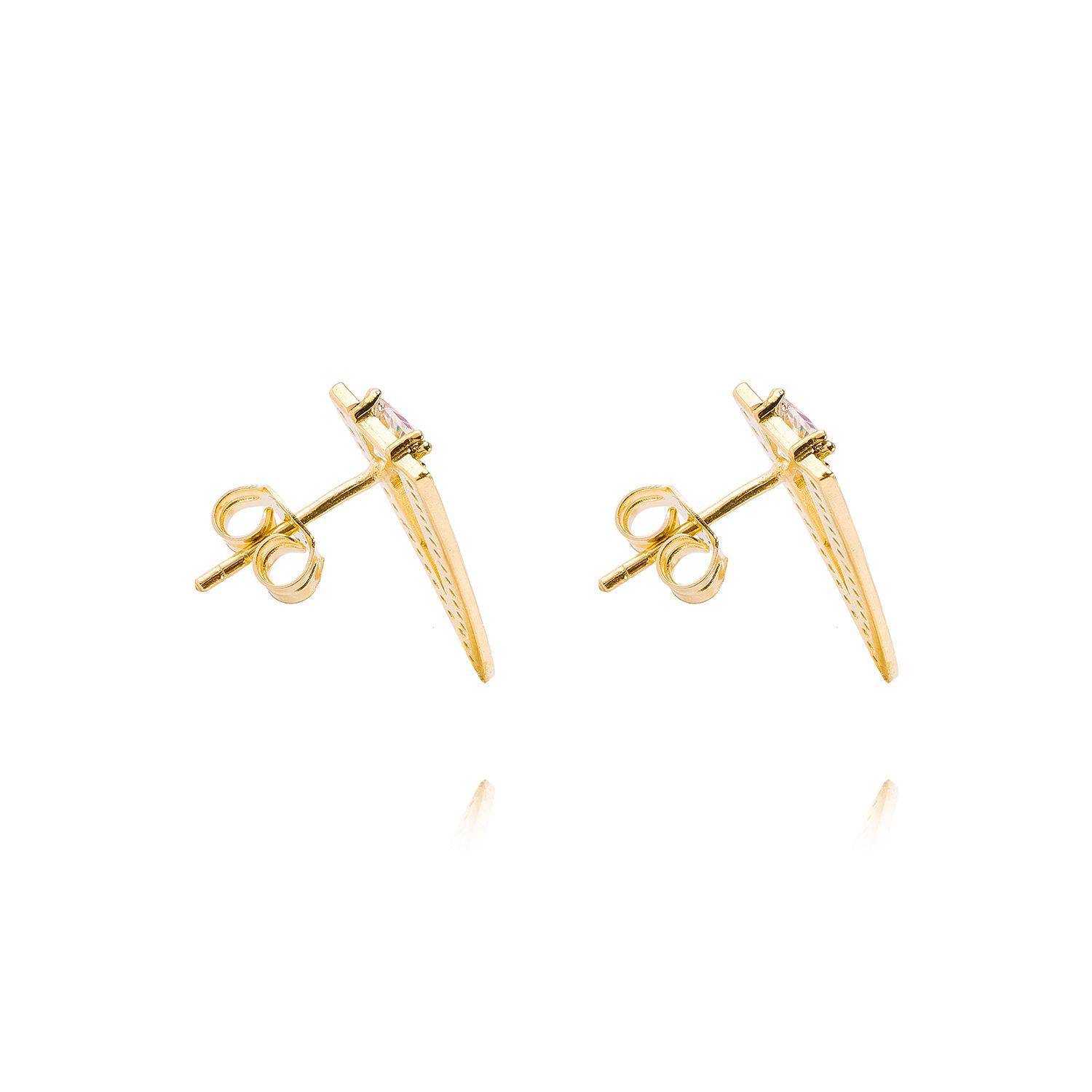 Aros de Oro 18kt Modelo Circón Largos-2