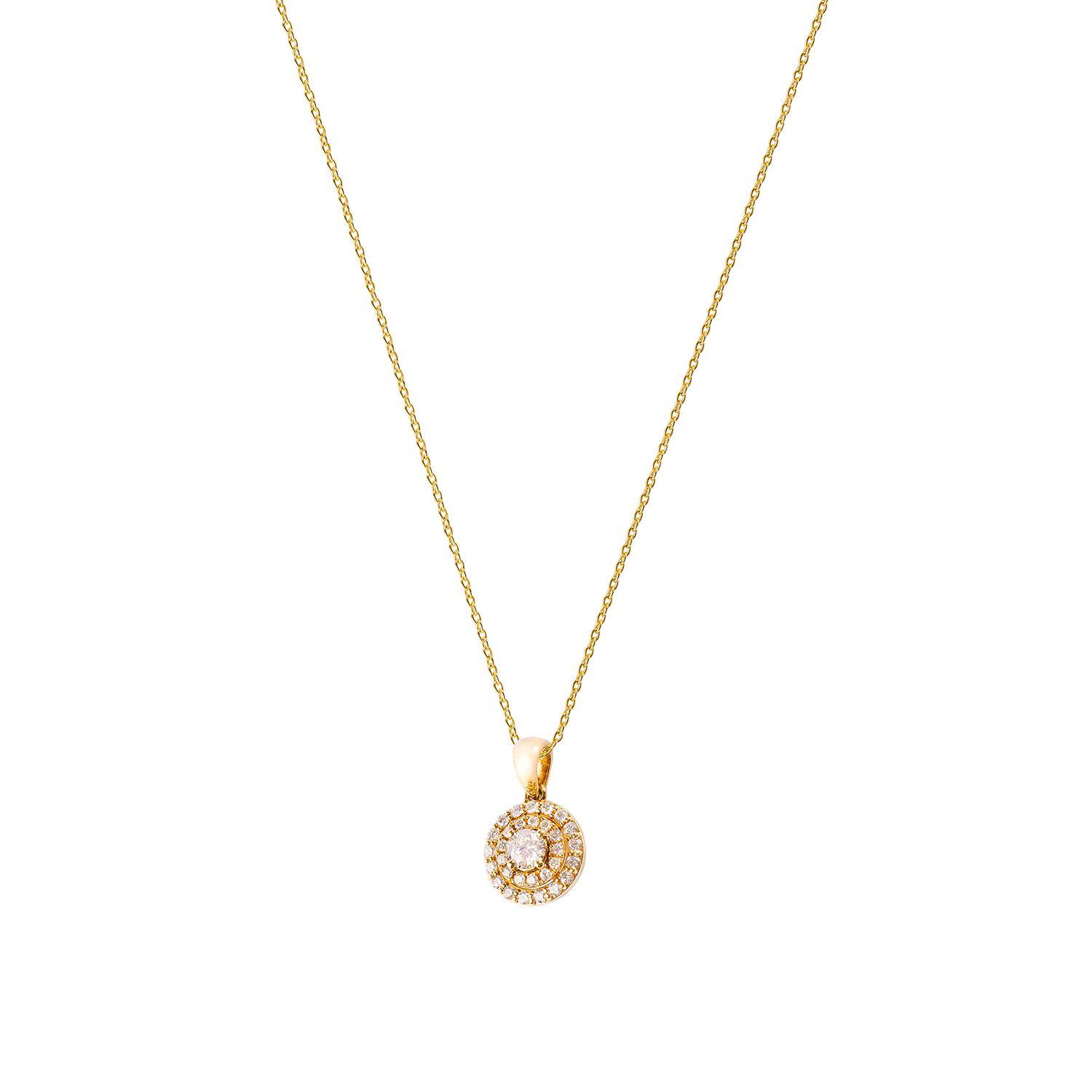 Colgante Oro 18kt con Diamantes de 1x18 Pts Totales 21 Pts-2